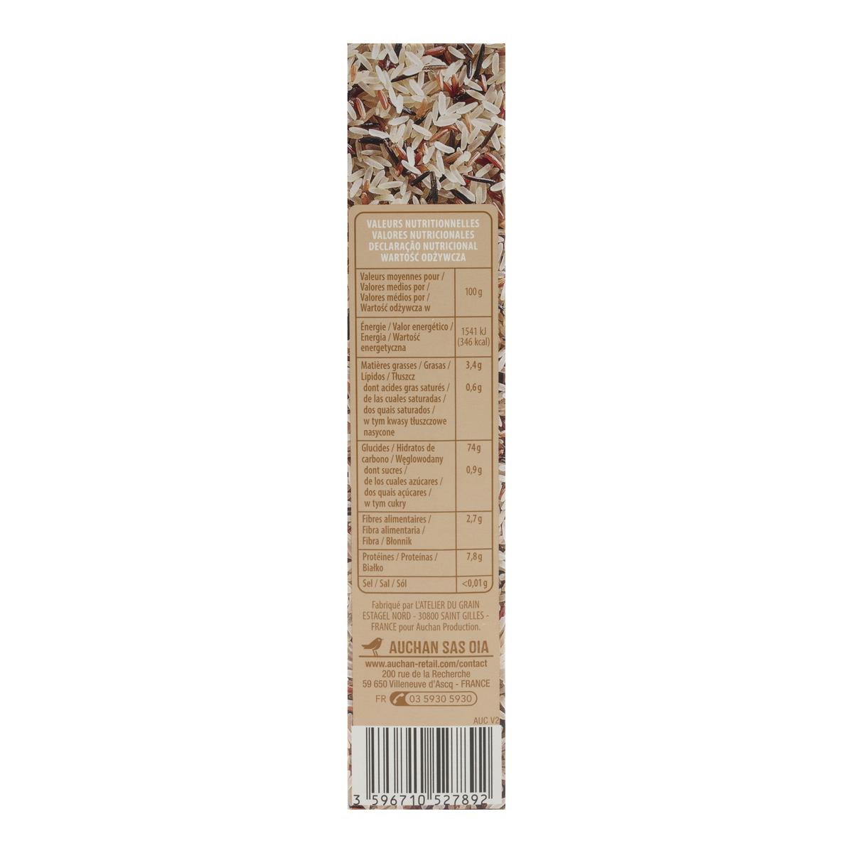 3596710527892 - Auchan - Riz 3 couleurs cultivé en France