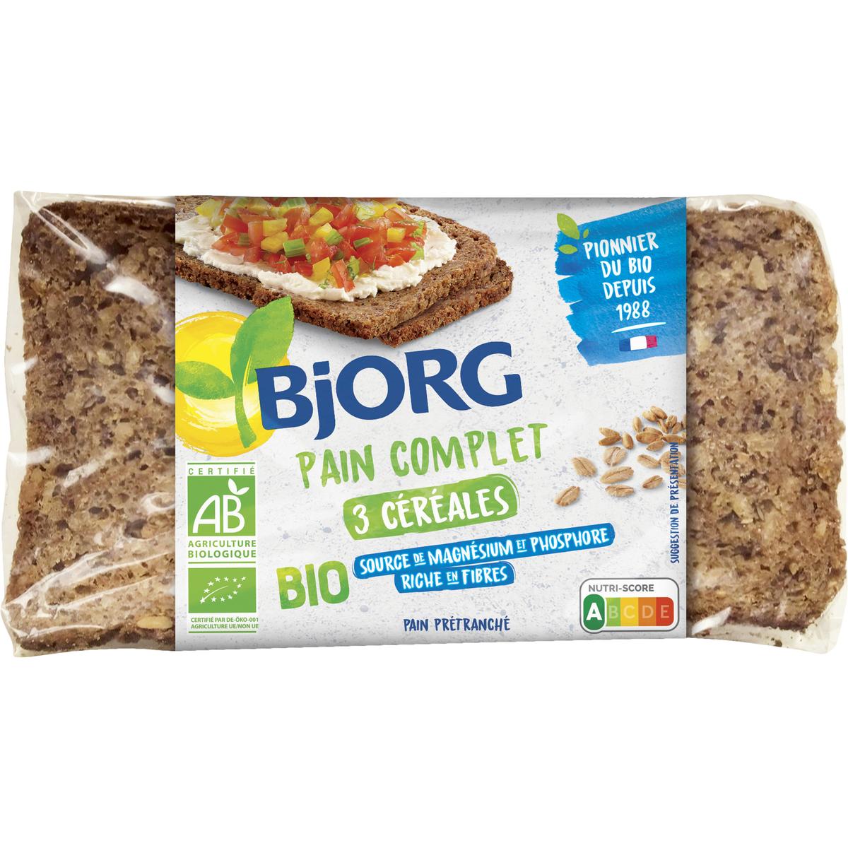 3229820019192 - Bjorg - Pain complet aux 3 céréales Pré-tranché bio