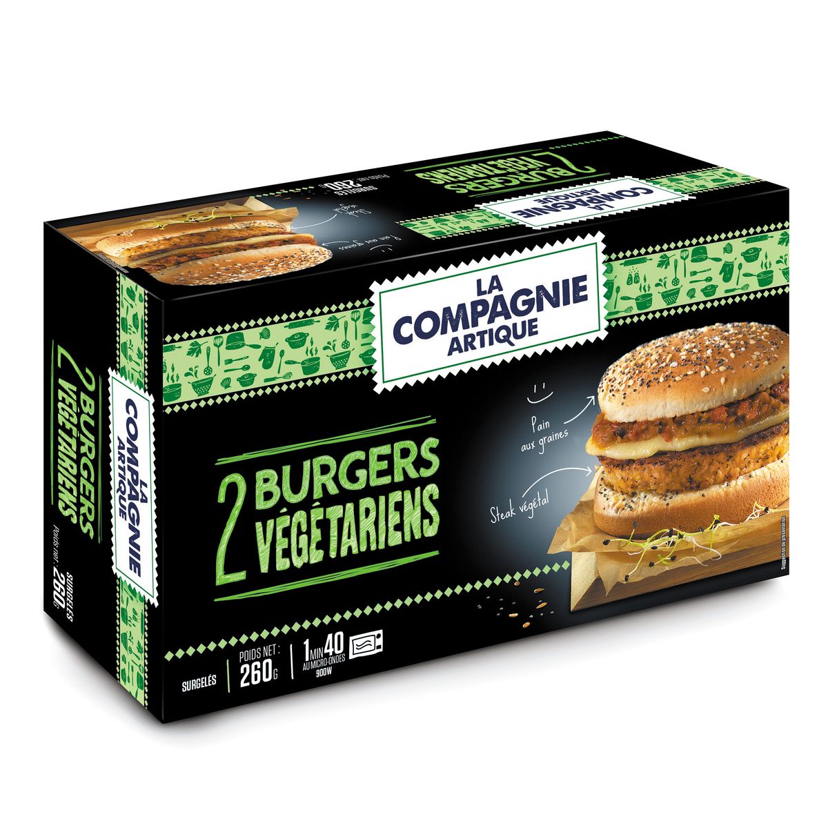 3289471029292 - La Compagnie Artique - 2 Burgers végétariens 2x130g