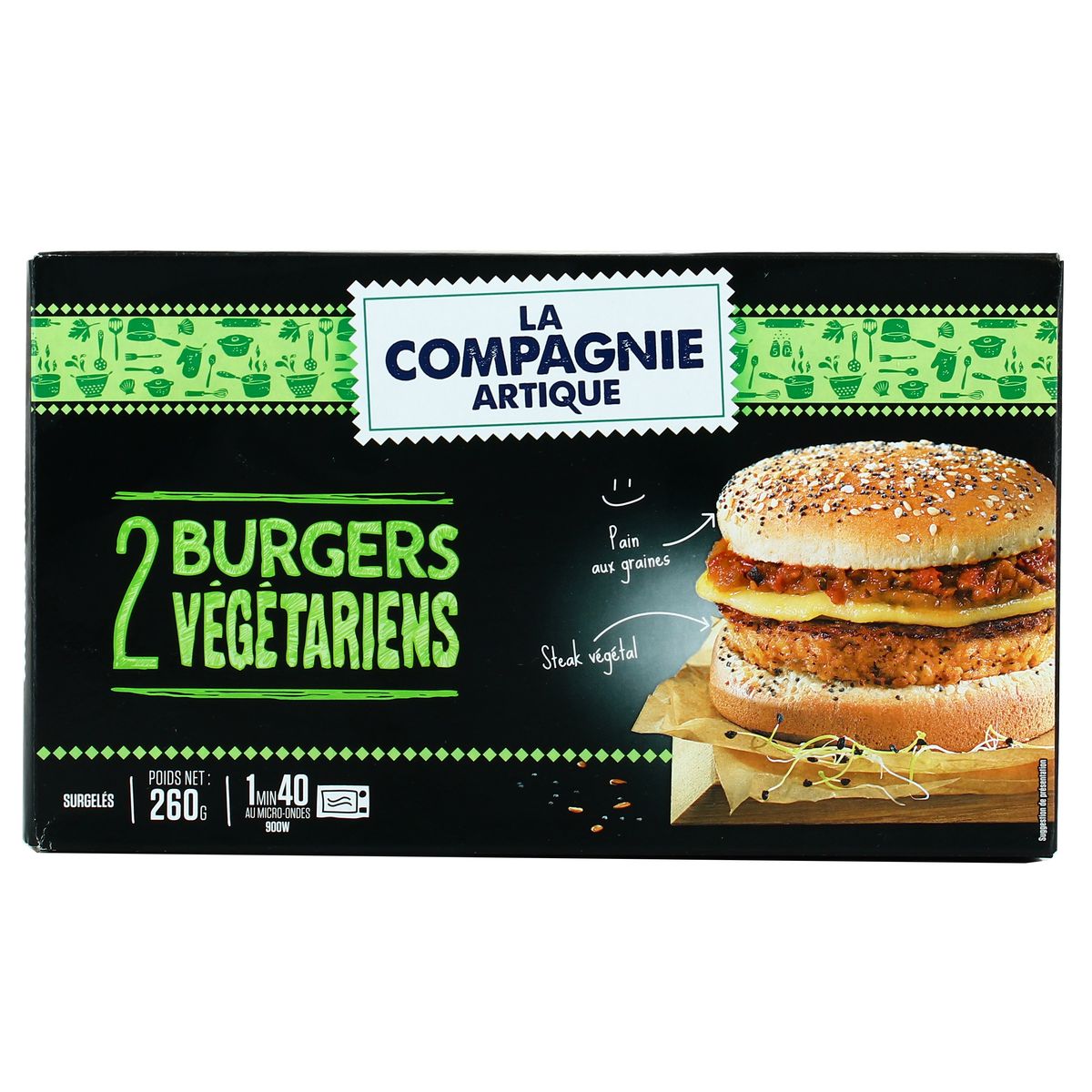 3289471029292 - La Compagnie Artique - 2 Burgers végétariens 2x130g