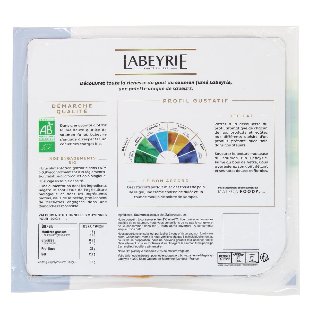 3033610069492 - Labeyrie - Saumon Fumé Le Bio Equilibré, 110g
