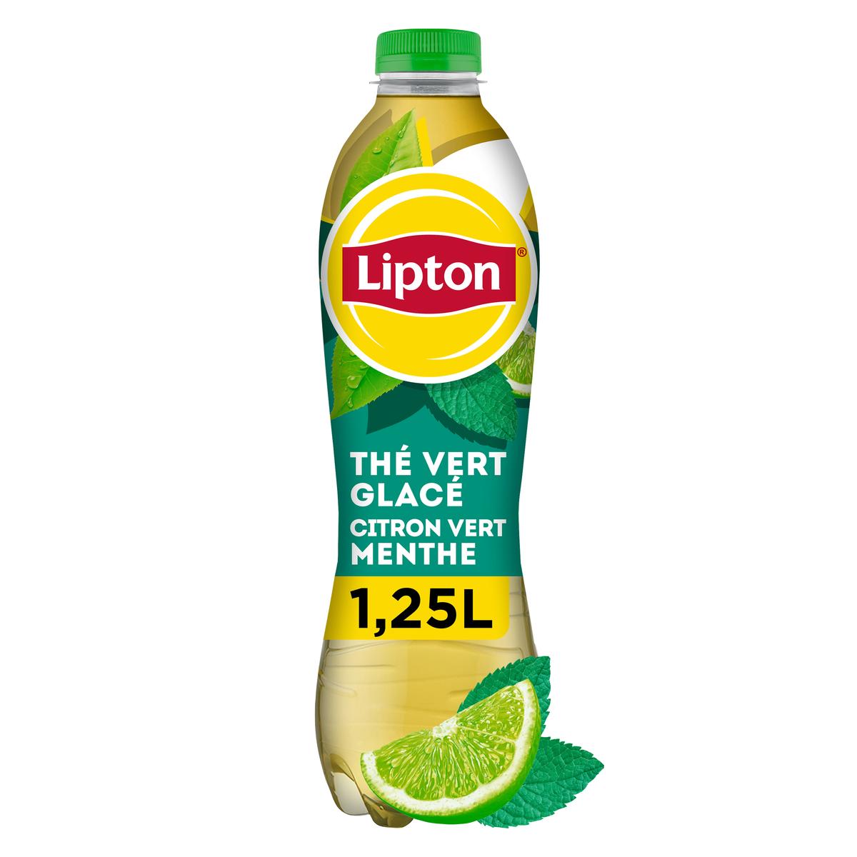 3168930170693 - Lipton - Thé vert glacé saveur citron vert et menthe