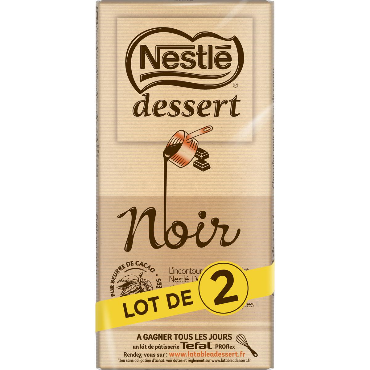 Nestlé Dessert - Chocolat Noir Pâtissier - Tablette de 205g