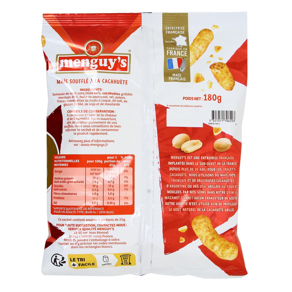 3327271706293 - Menguy's - Crackys Soufflé Cacahuète