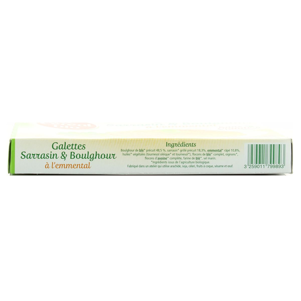 3259011799893 - Céréal Bio - 2 Galettes Végétales Sarrasin Boulghour Emmental Bio