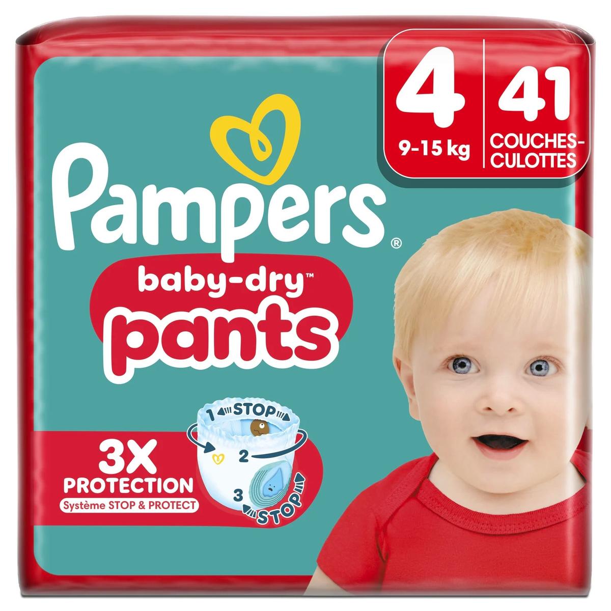 8700216910194 - Pampers Babydry Pants - Couches Culottes Bébés Baby-Dry Pants 9-15kg T4