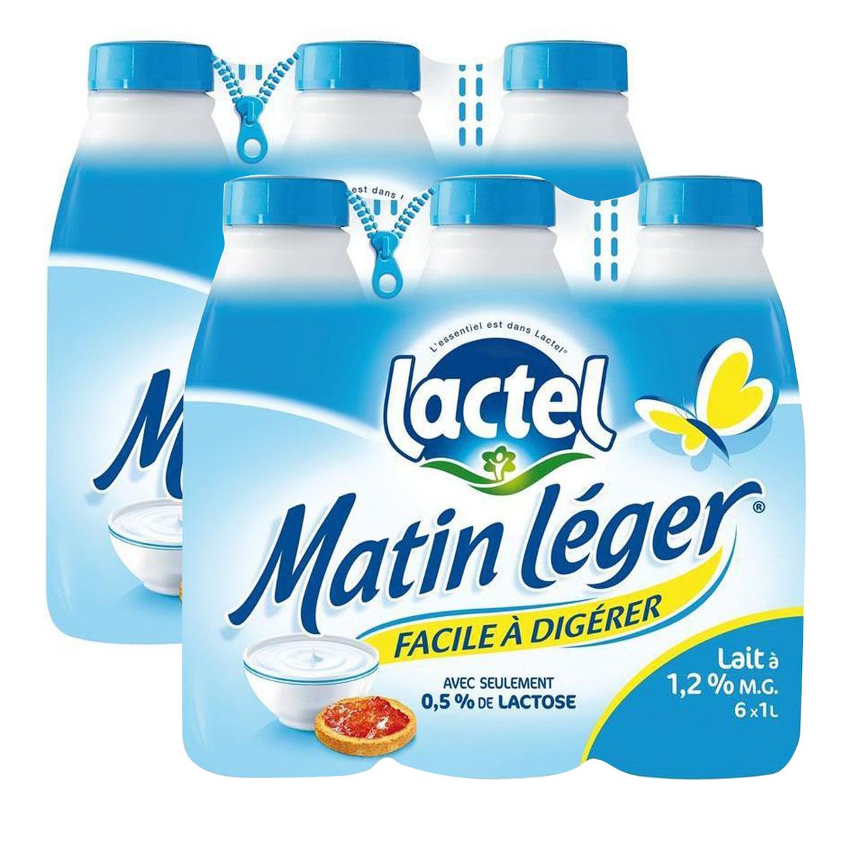 Lait Sans Lactose Uht 1,2% mg Matin Léger LACTEL