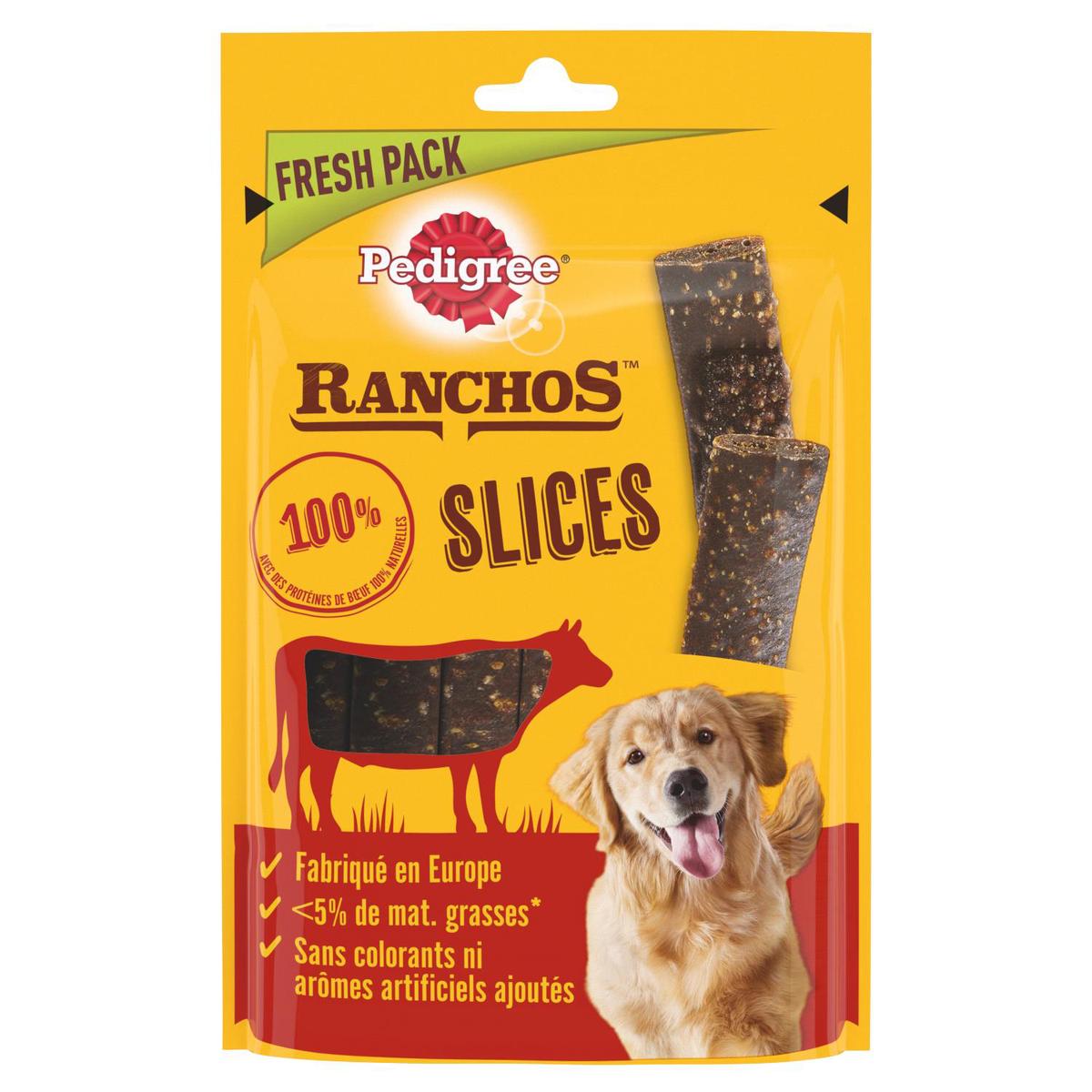 5998749141694 - Pedigree - Ranchos Slices Lamelles Au Boeuf - Récompense Friandise pour Chien Adulte