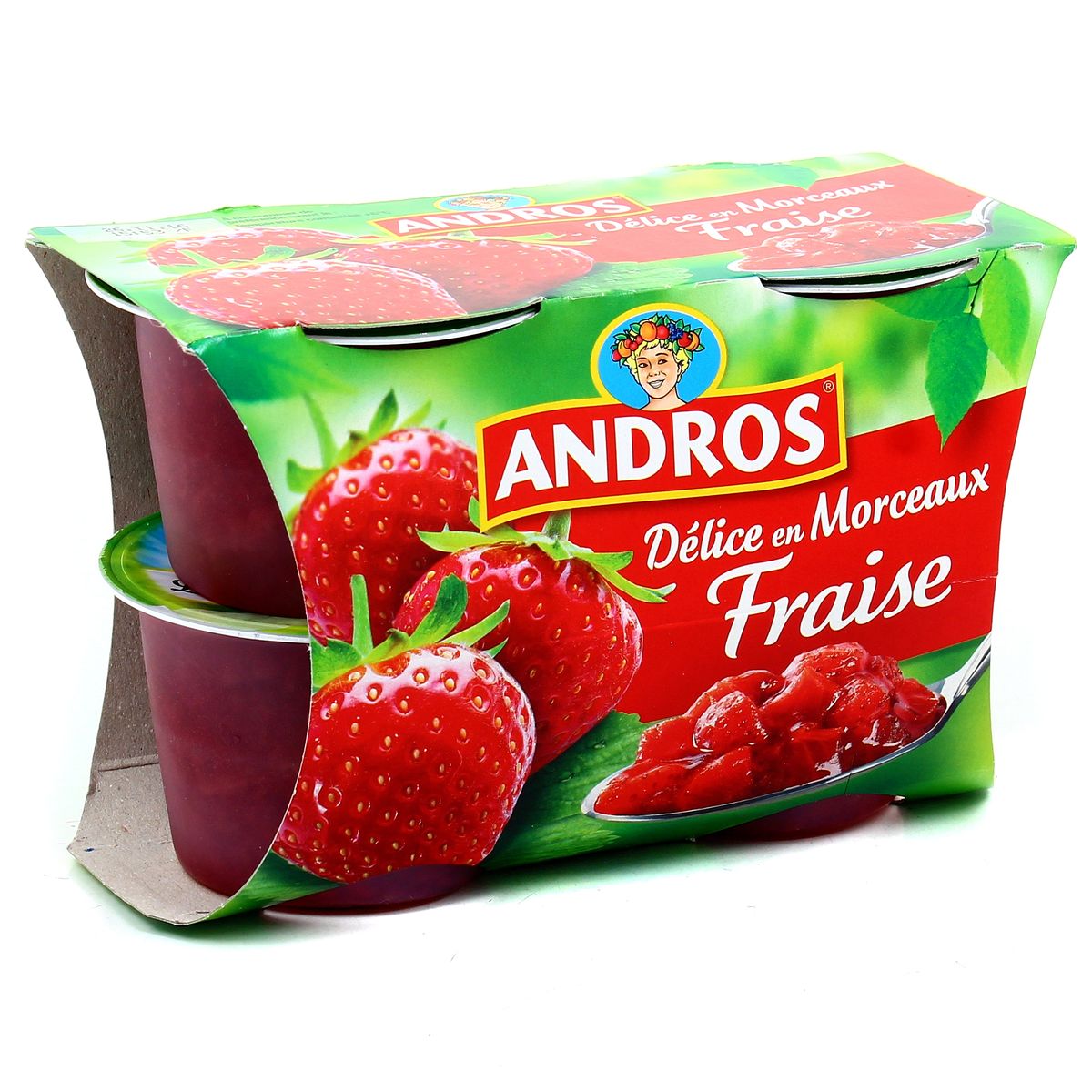 Andros Délice de fraise en morceaux, 4x100g houra.fr