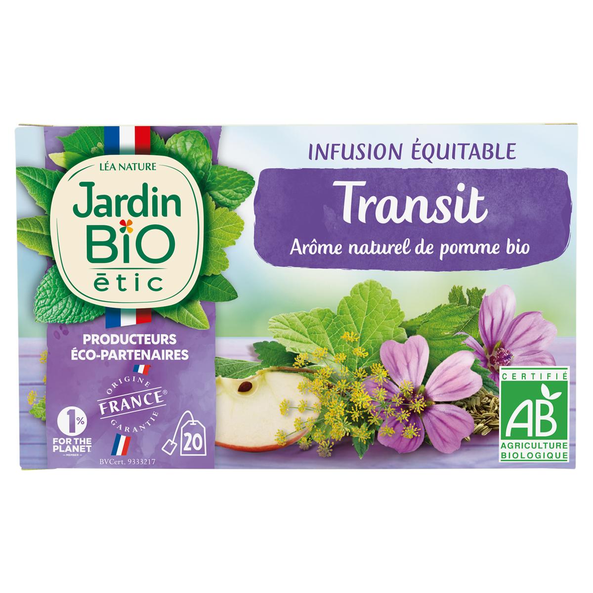 3760020502294 - Jardin Bio Etic - Infusion Transit à la pomme - 20 sachets