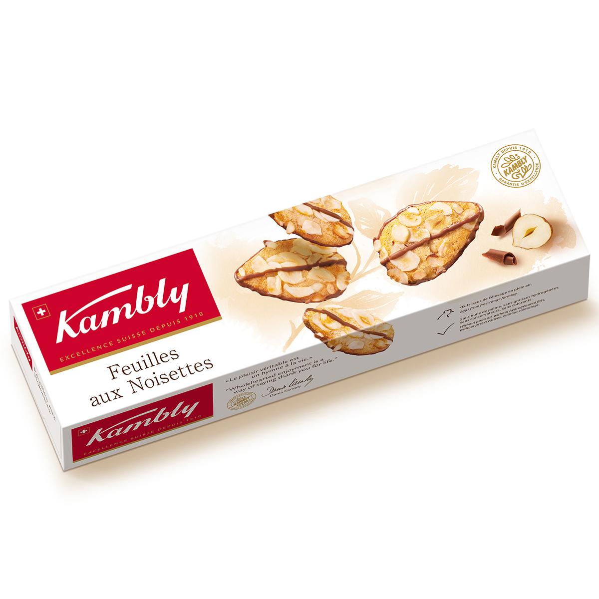 7614800502294 - Kambly - Feuilles aux noisettes, Biscuit Fin