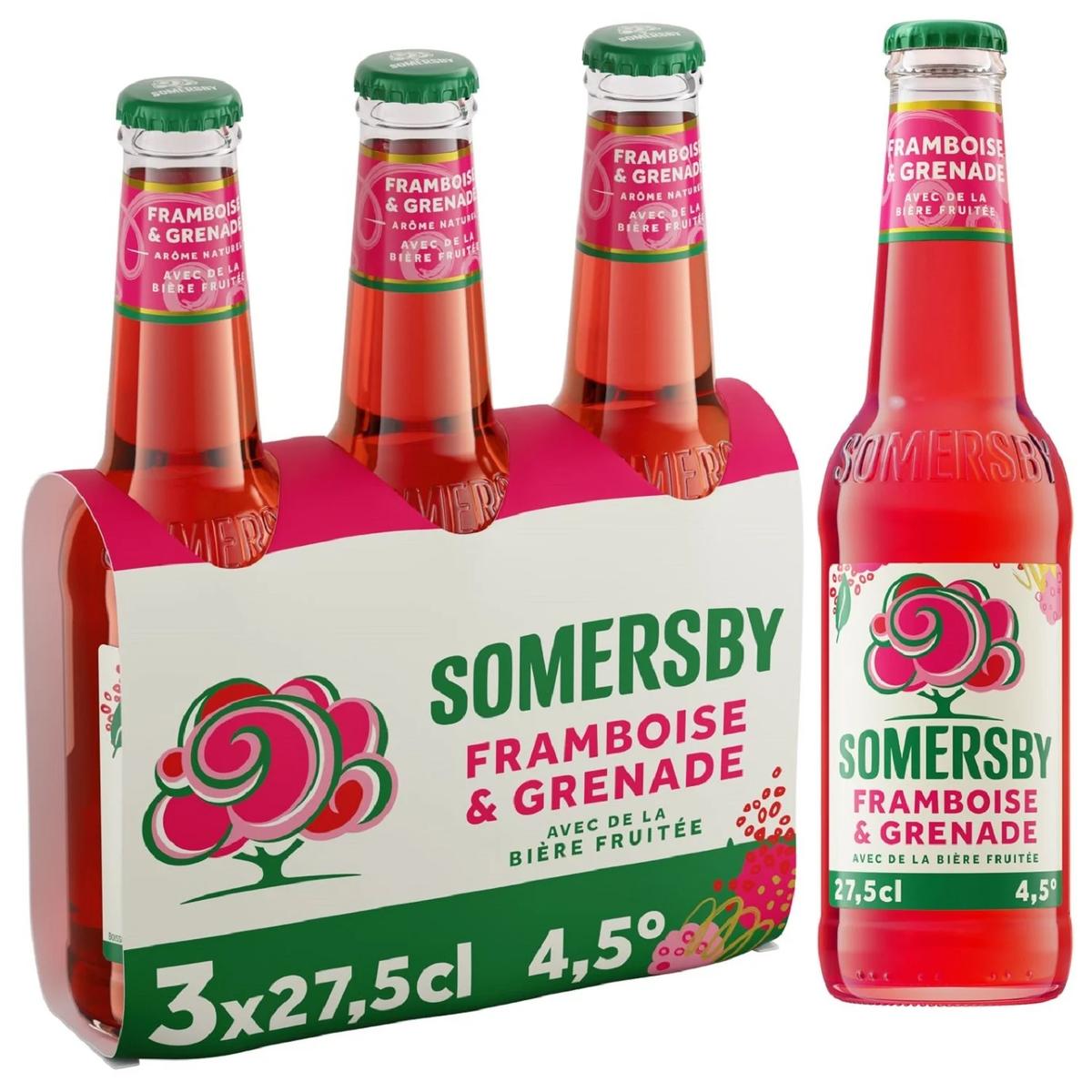 3080216063294 - Somersby - Bière aromatisée framboise et grenade 4,5°
