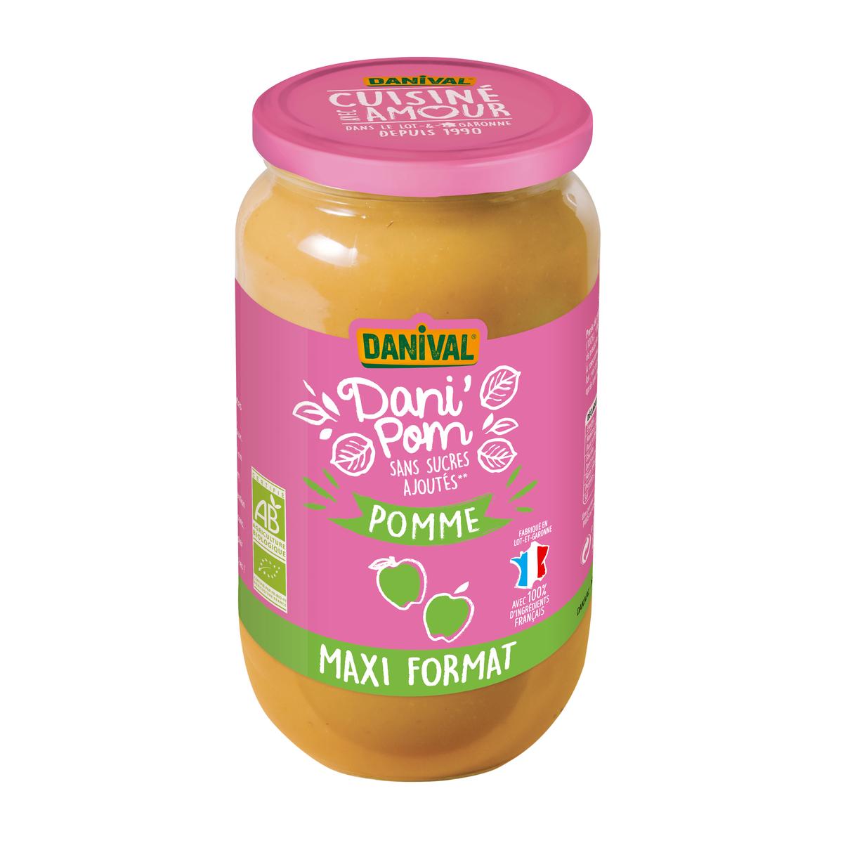 3431590014394 - Danival - Dani'Pom Pomme bio, Maxi format, sans sucres ajoutés