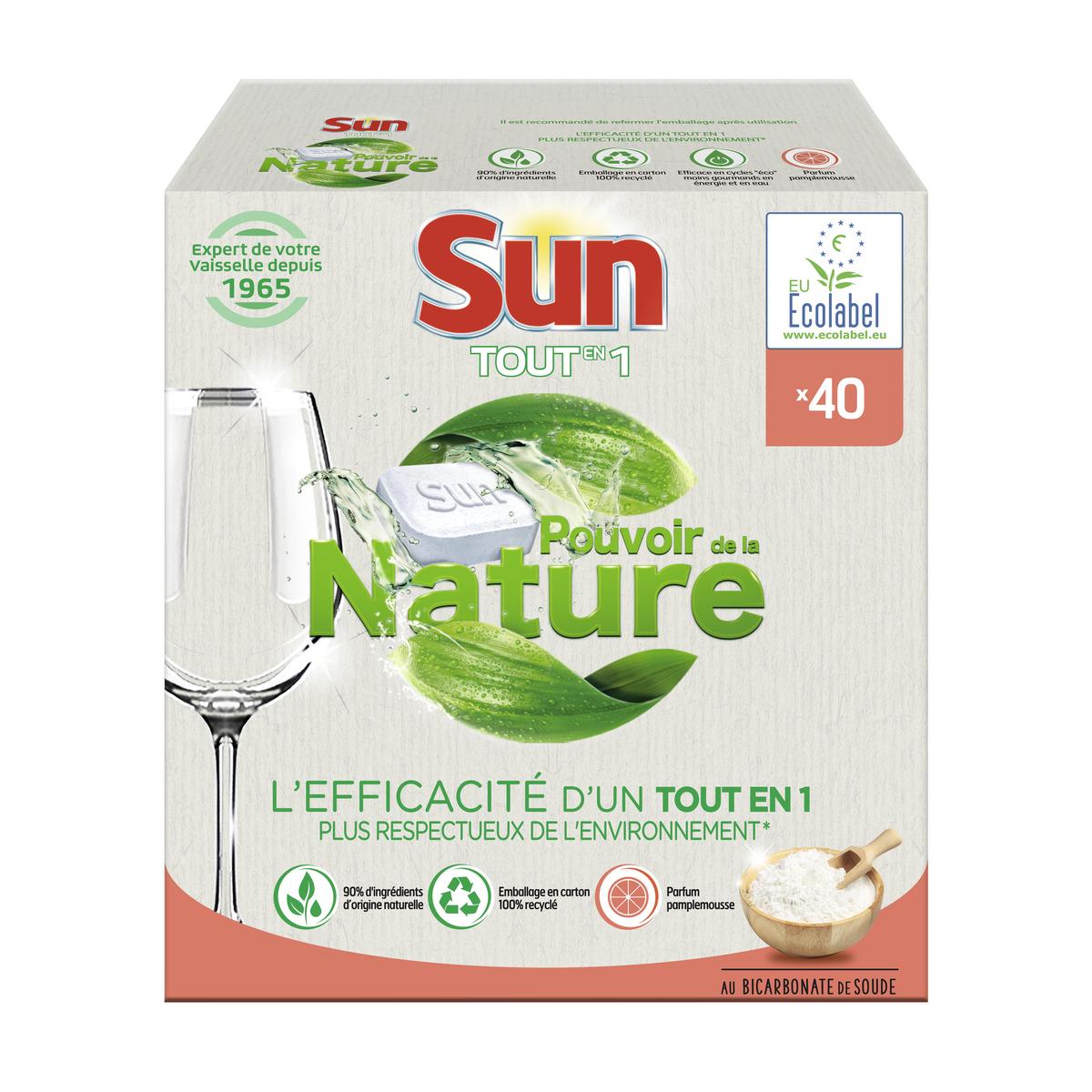 8710447494394 - Sun - Tablettes lave-vaisselle tout en 1 au bicarbonate de soude écologique Ecolabel