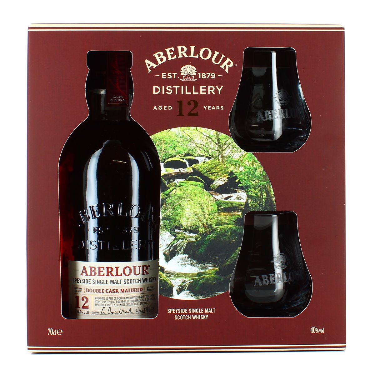 3047102045994 - Aberlour - Scotch whisky single highland malt 12ans 40° coffret 2 verres