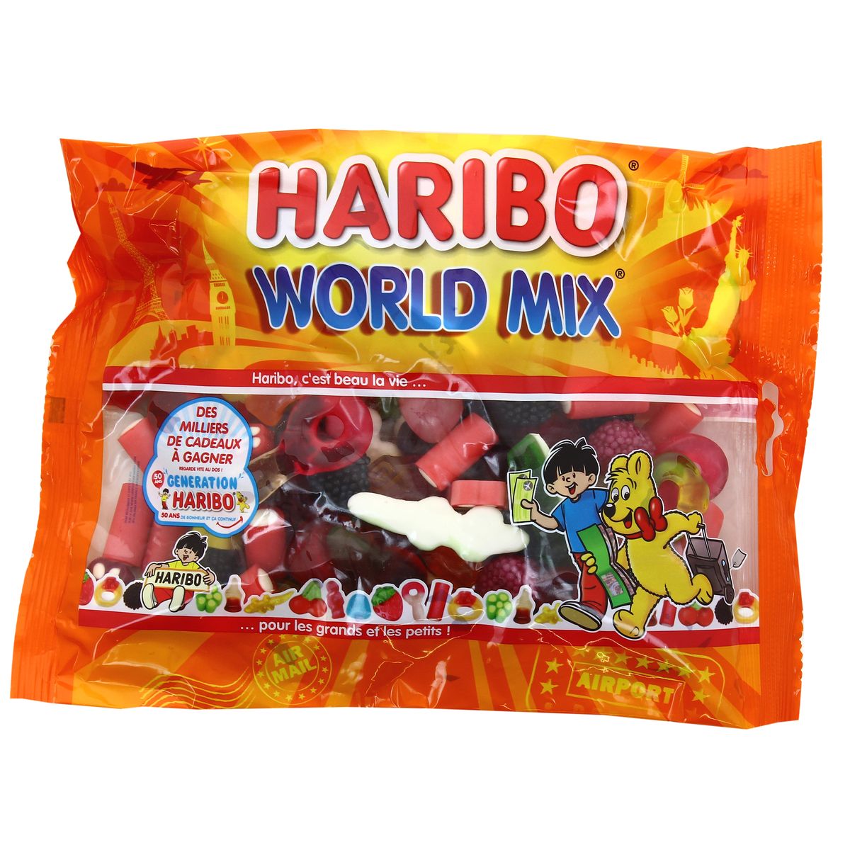 HARIBO World mix assortiment de bonbons boite 750g pas cher 