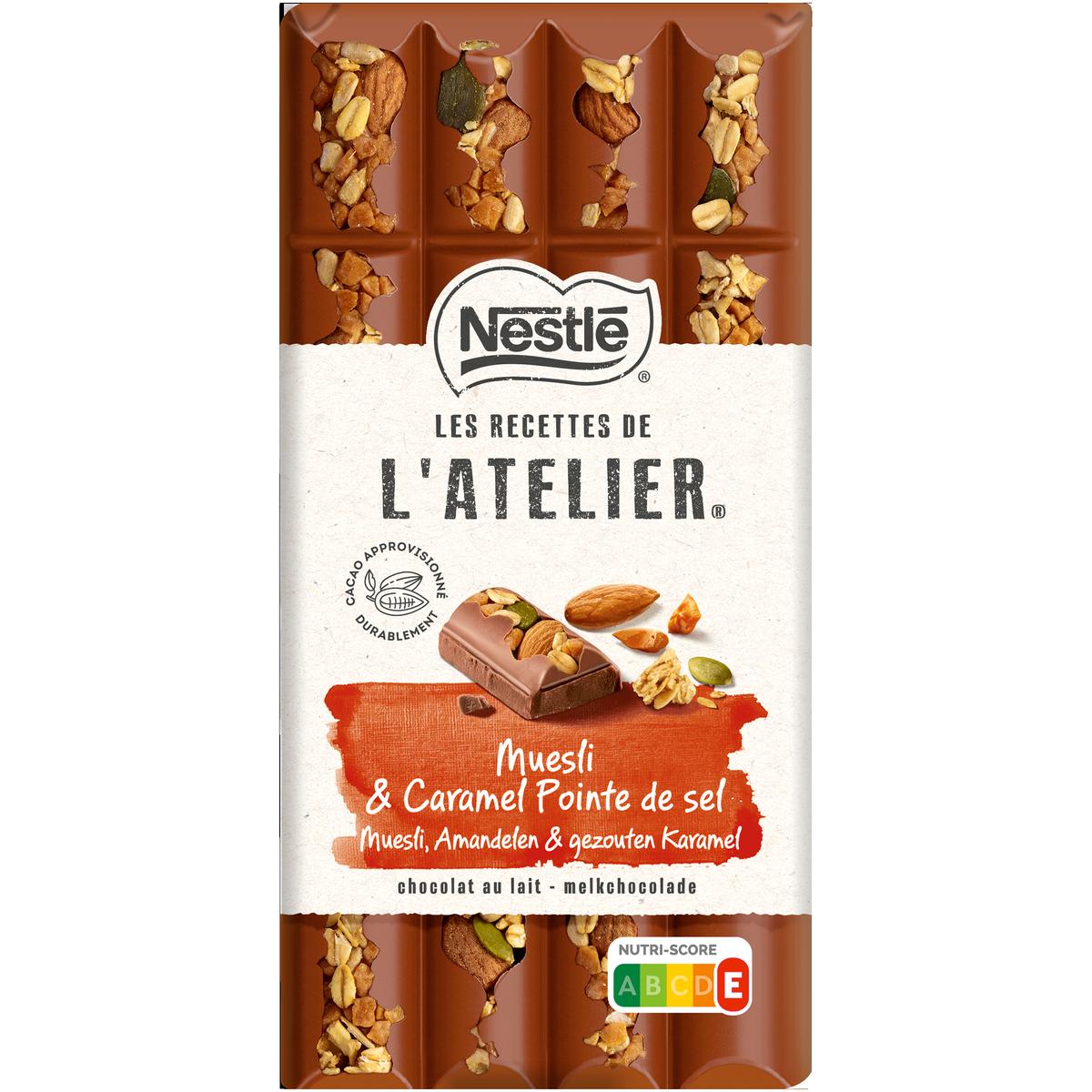 Nestlé Les Recettes de l'Atelier Chocolat au lait muesli amandes