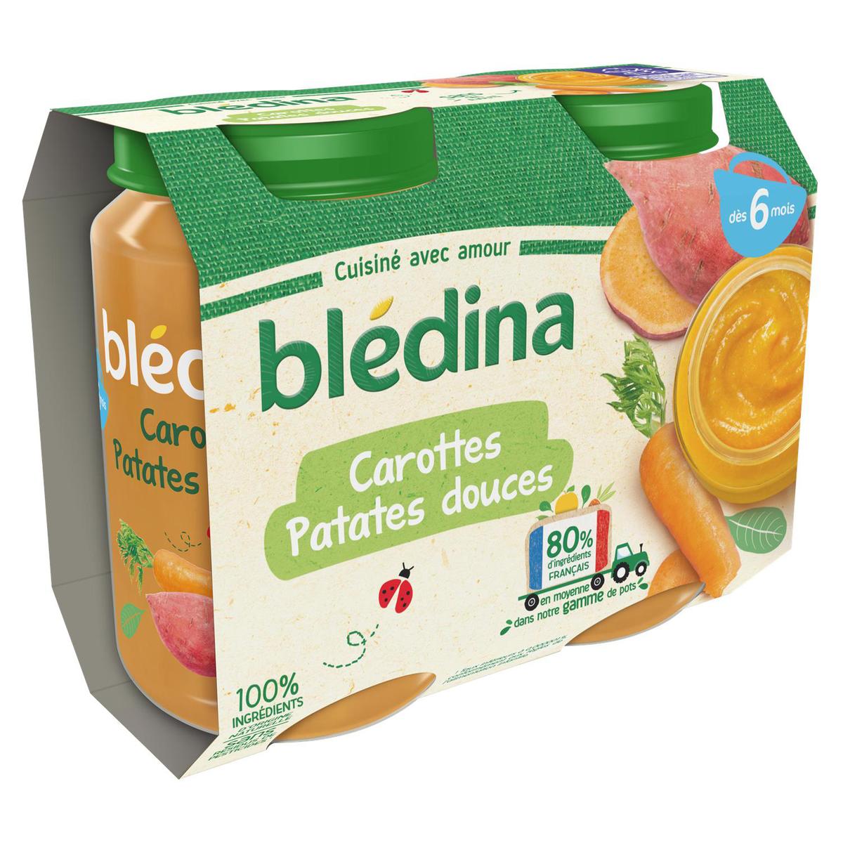Acheter Blédina Carottes Patates Douces Pot Bébé Dès 6 mois, 2x200g