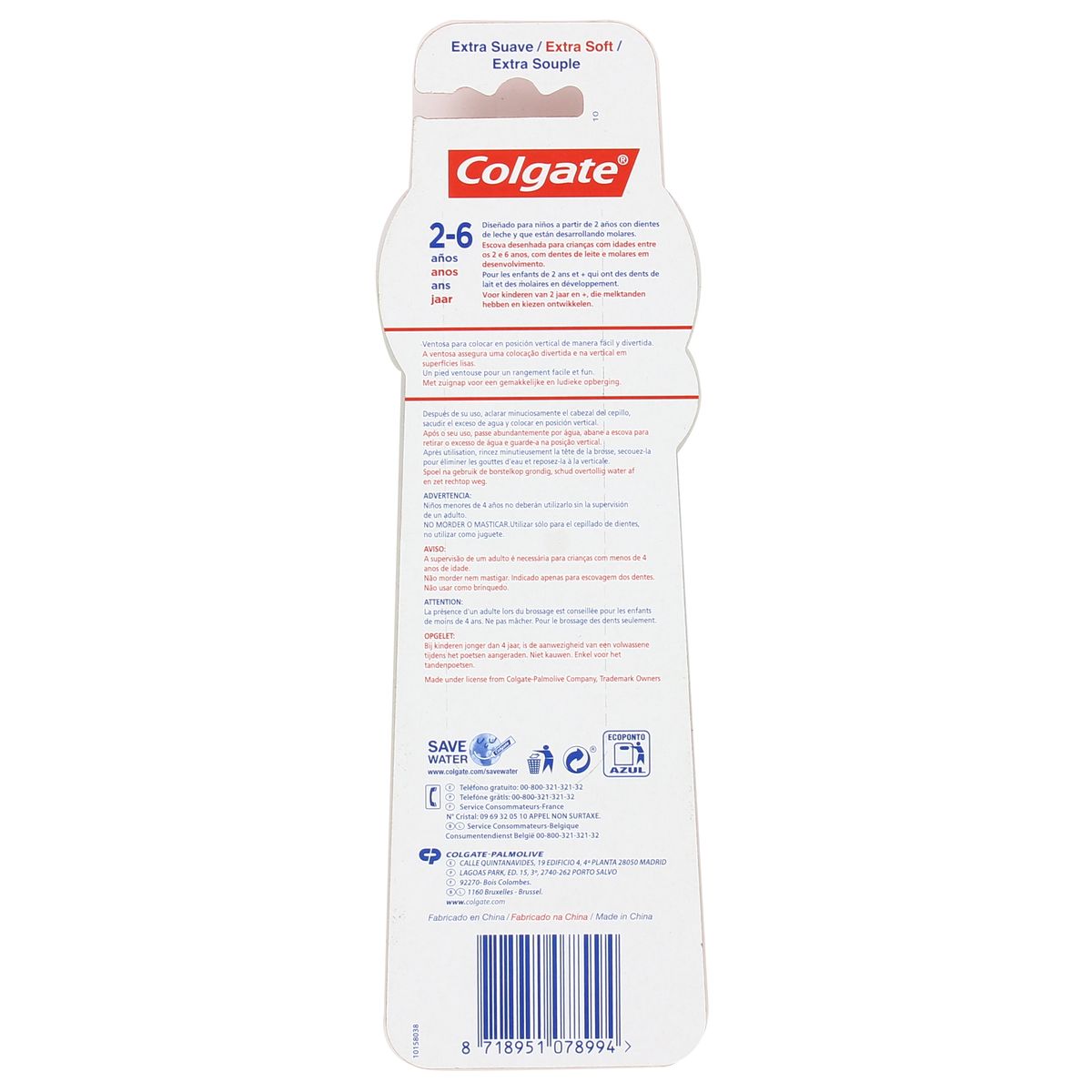 8718951078994 - Colgate - Brosses à dents junior extra souples 2-6 ans