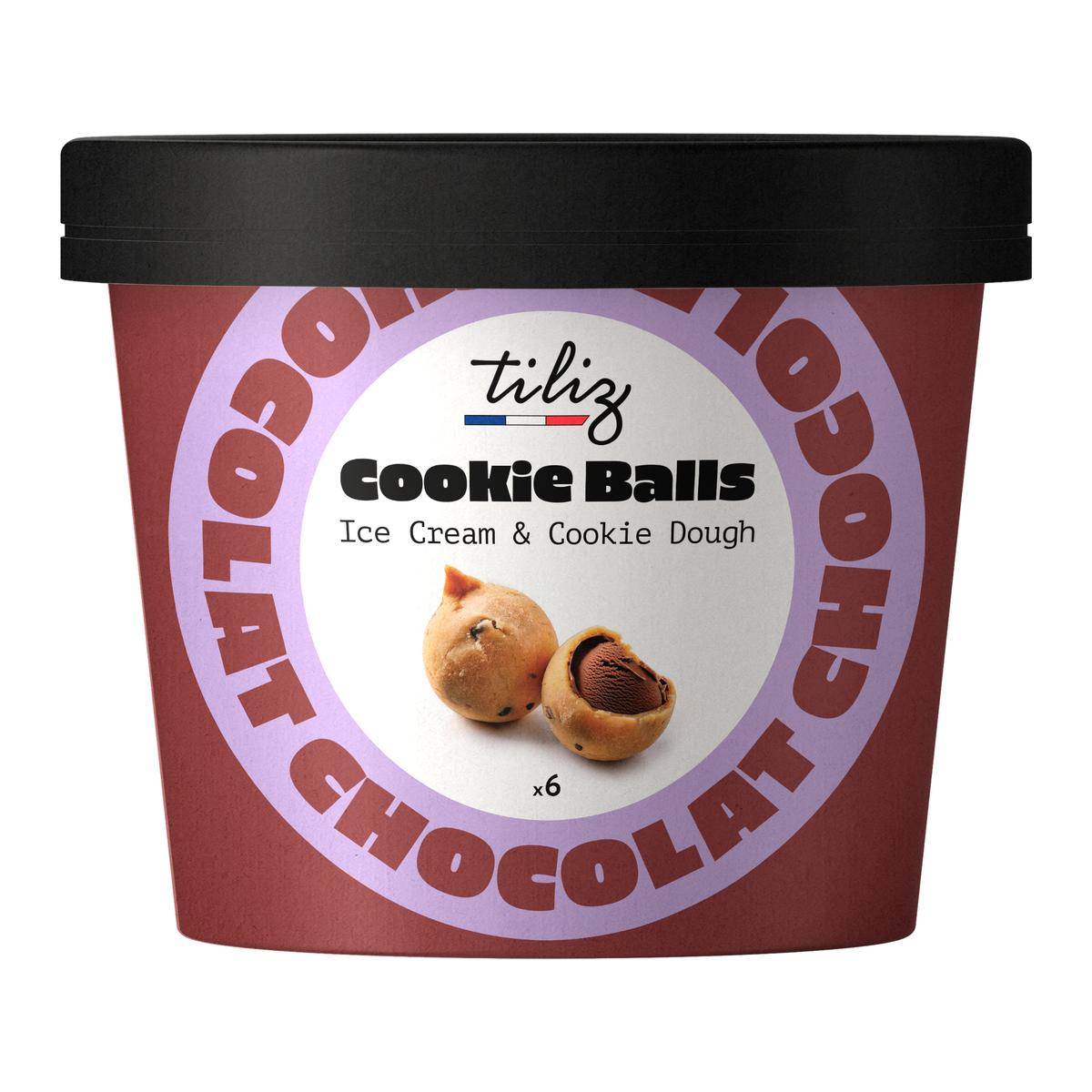 3760339573695 - Tiliz - Glace chocolat enrobée de pâte à cookie