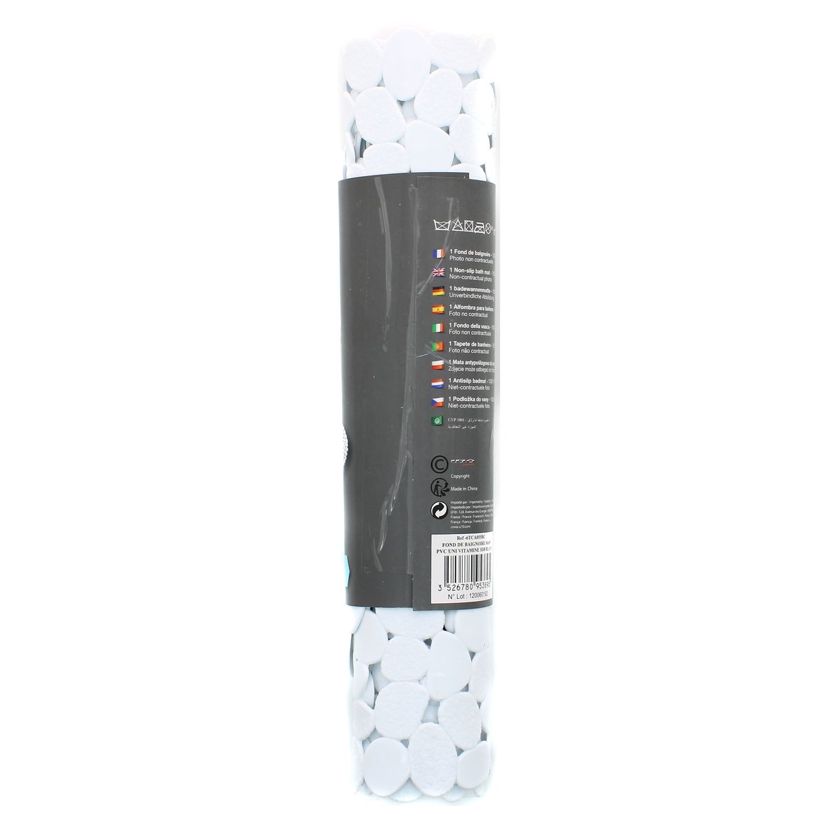 3526780953895 - Douceur D Interieur - Fond de baignoire galet blanc