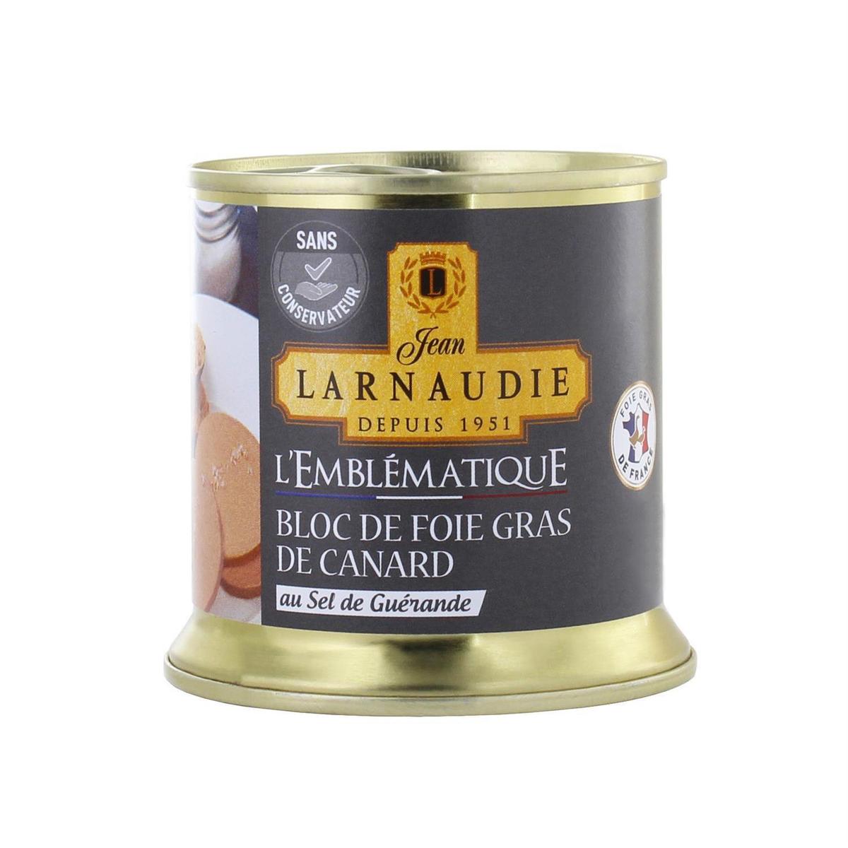 3113010164895 - Jean Larnaudie - Bloc de Foie Gras de Canard au Sel de Guérande - L'Emblématique