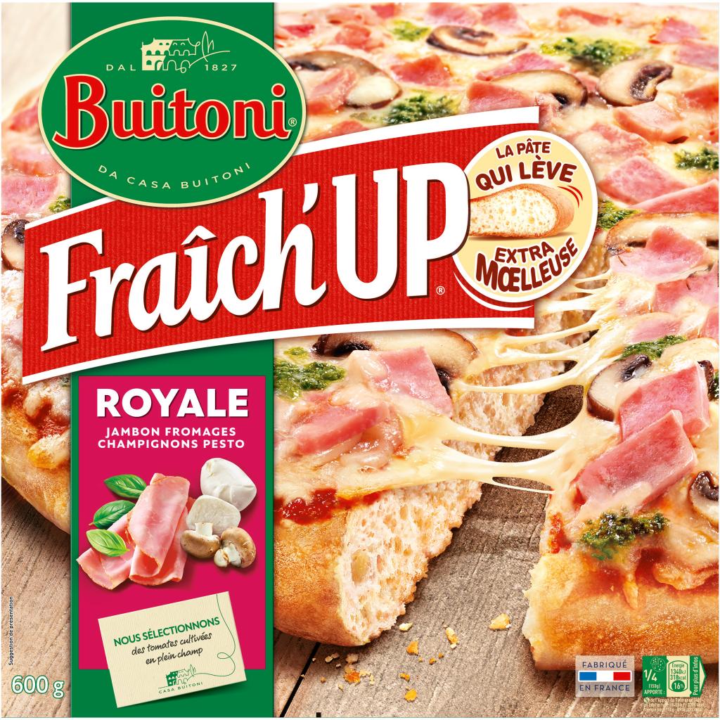 Buitoni Fraich Up Pizza Royale Jambon Fromage Champignons Pesto