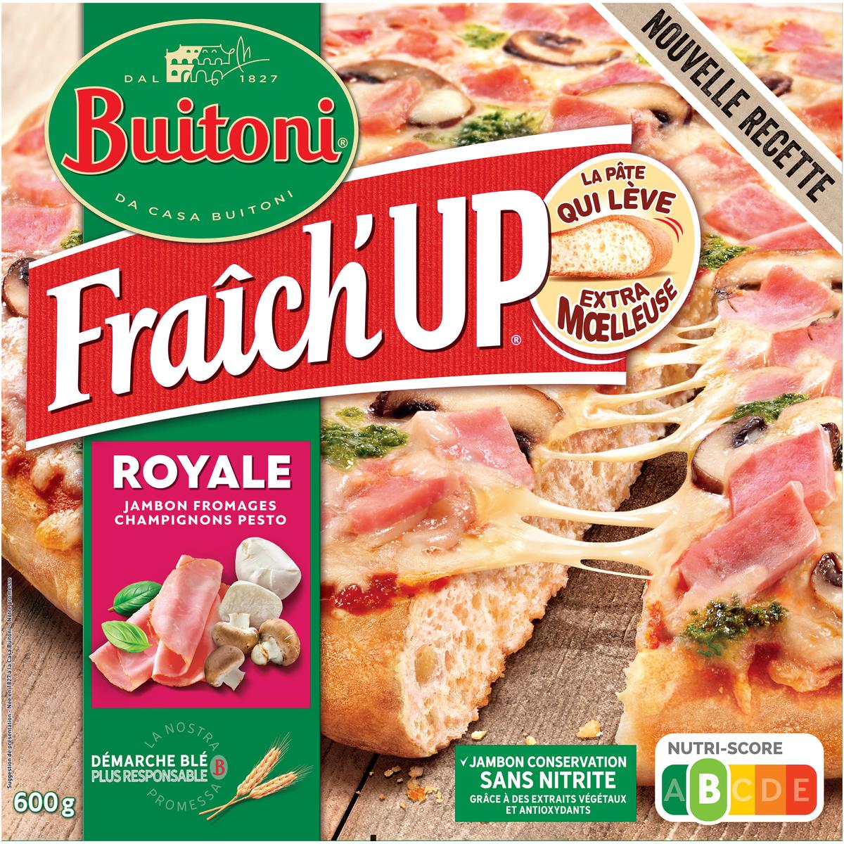 7613034225795 - Buitoni Fraich up - Pizza Royale- Jambon, Fromage, Champignons, Pesto