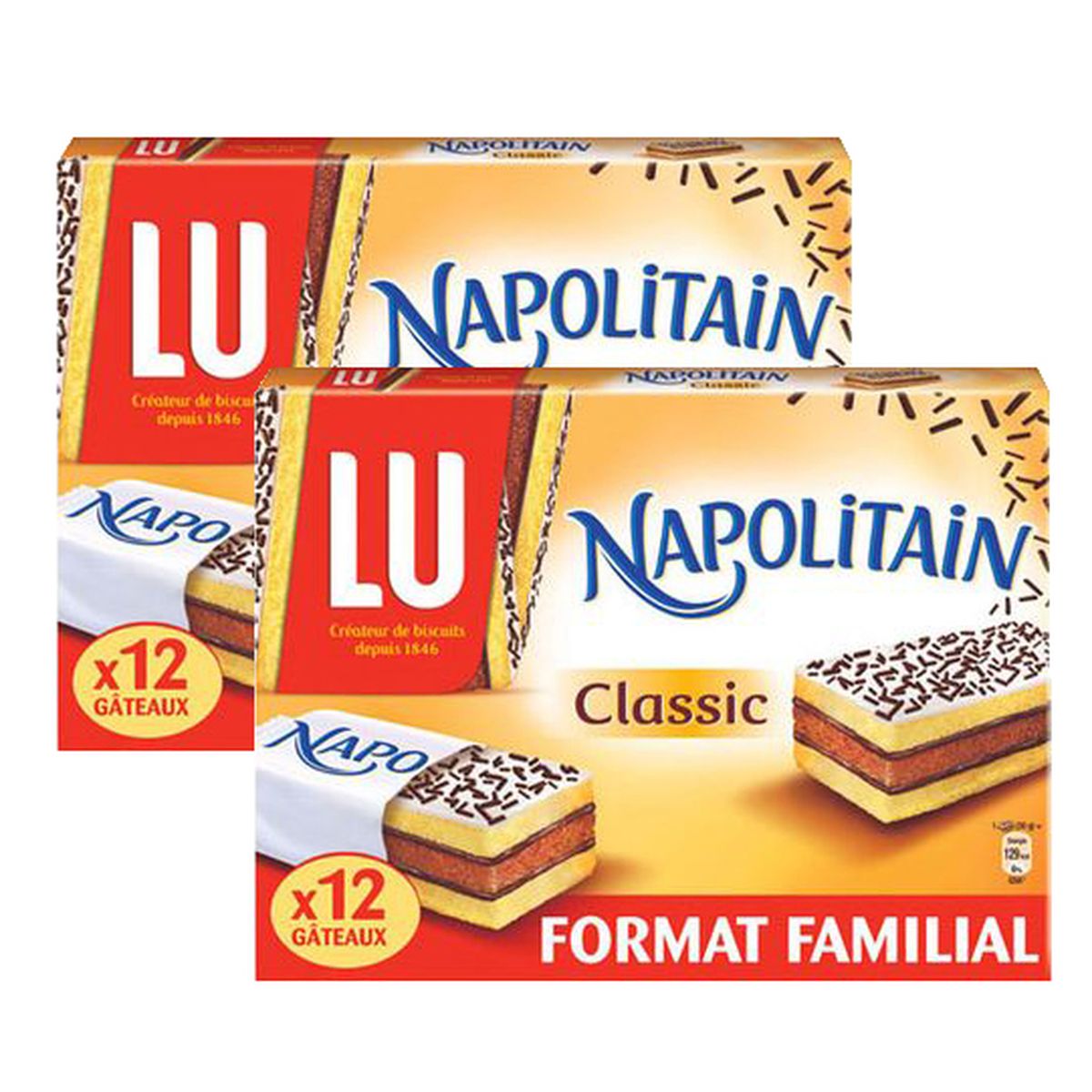 Achat Promotion Lu Napolitain Mini classic, 2x12 pièces, Lot de 2x360g