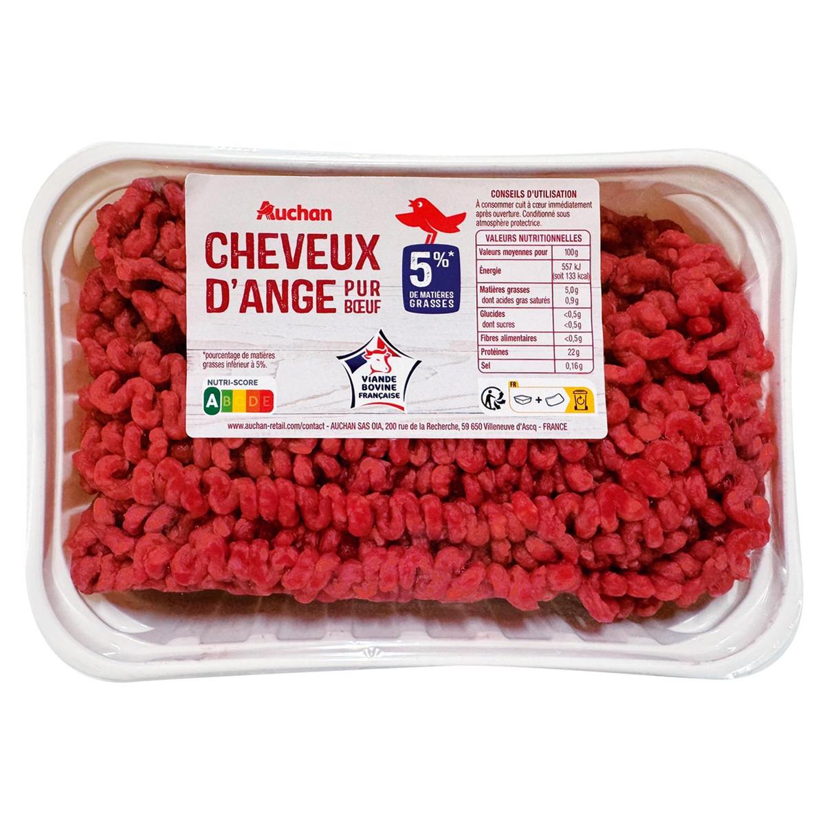 3505625027595 - Auchan - Cheveux d'Ange Pur Boeuf 5%MG