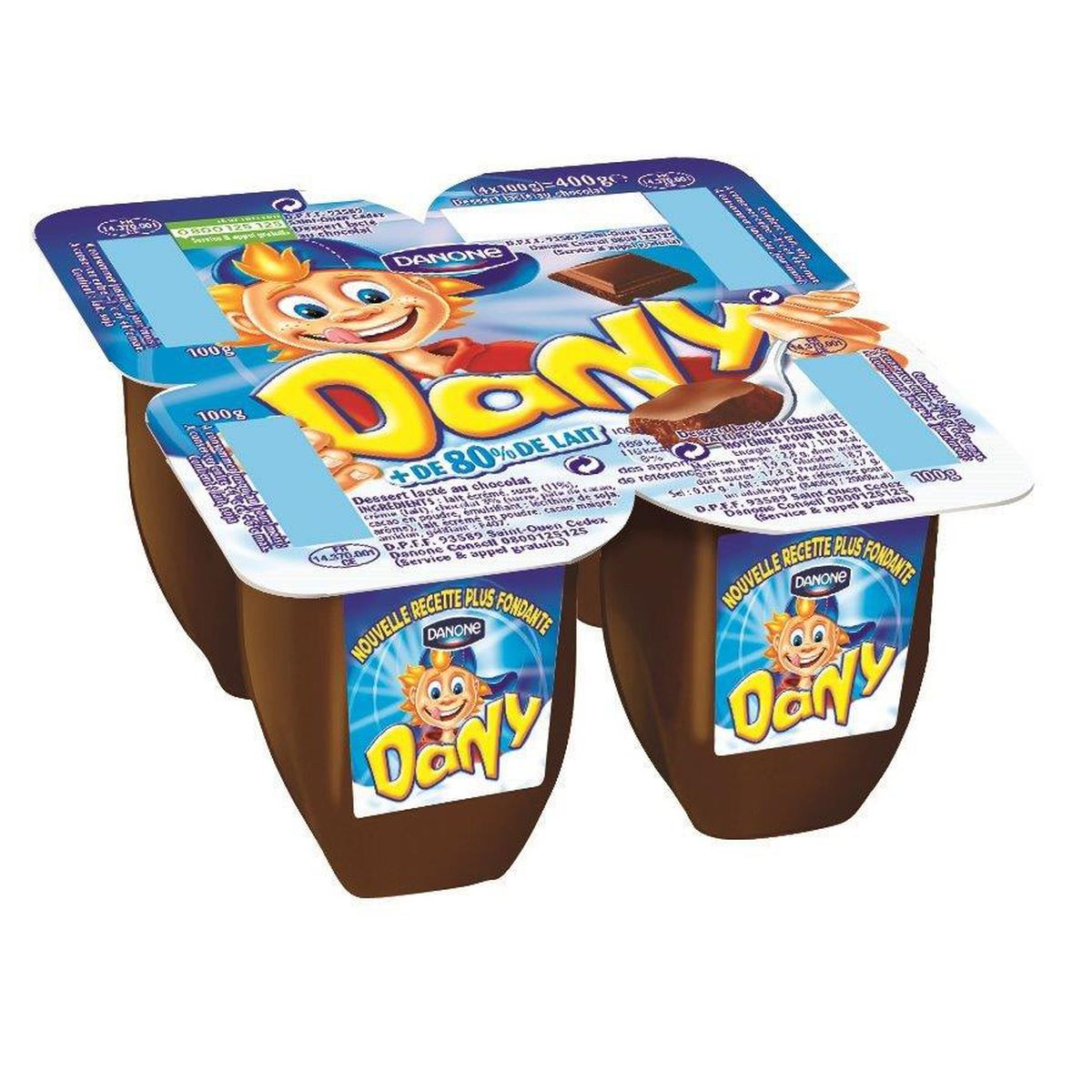 3033491208195 - Dany de Danone - Flan au chocolat