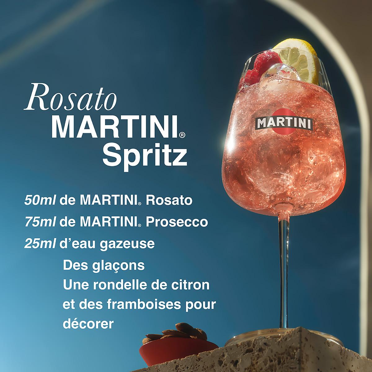 7630040408295 - Martini - Rosato, Apéritif à base de vin 14,5%