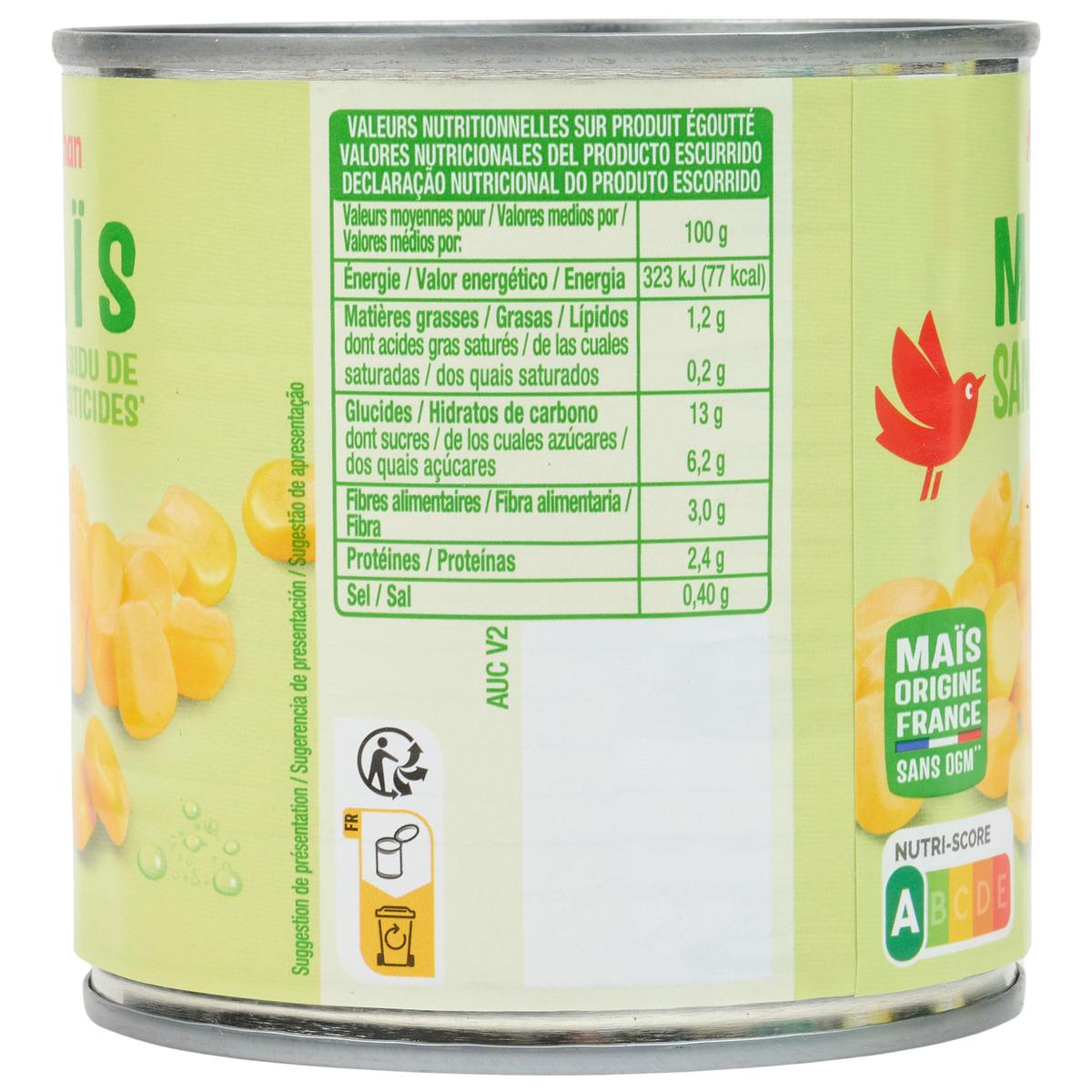 3596710488995 - Auchan - Maïs sans résidu de pesticides