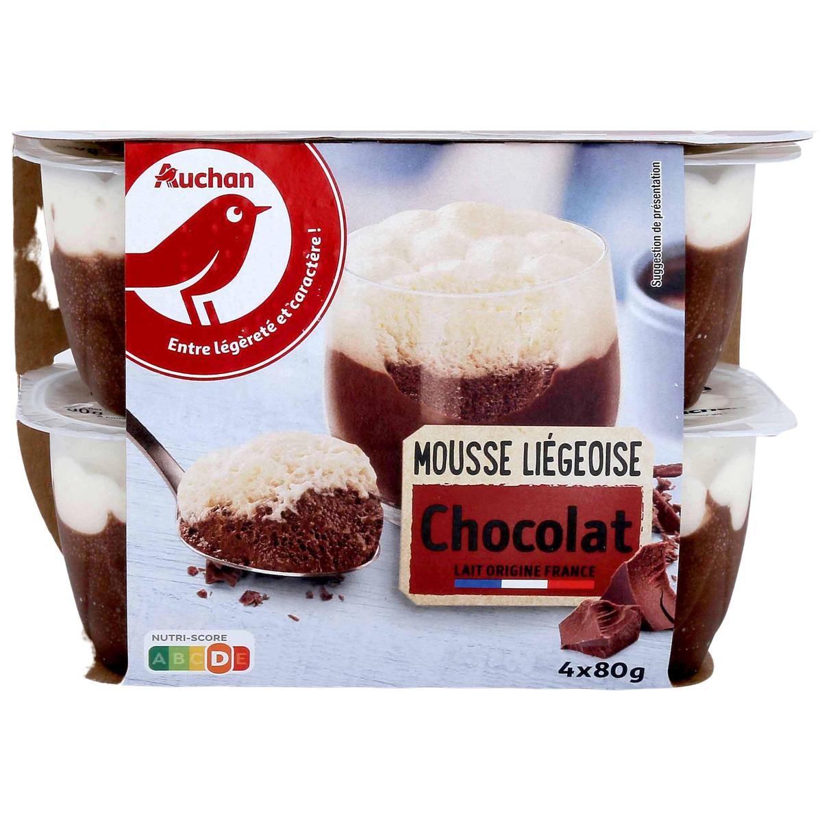 3596710019595 - Auchan - Mousse liégeoise au chocolat