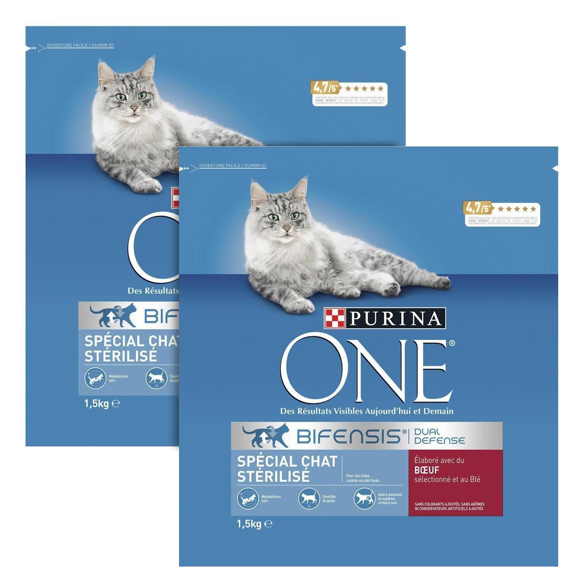 Achat Promotion Purina One Croquettes au boeuf spécial chat stérilisé