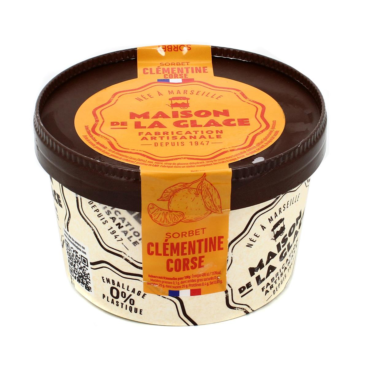 3760124195996 - Maison de la Glace - Sorbet Clémentine de Corse