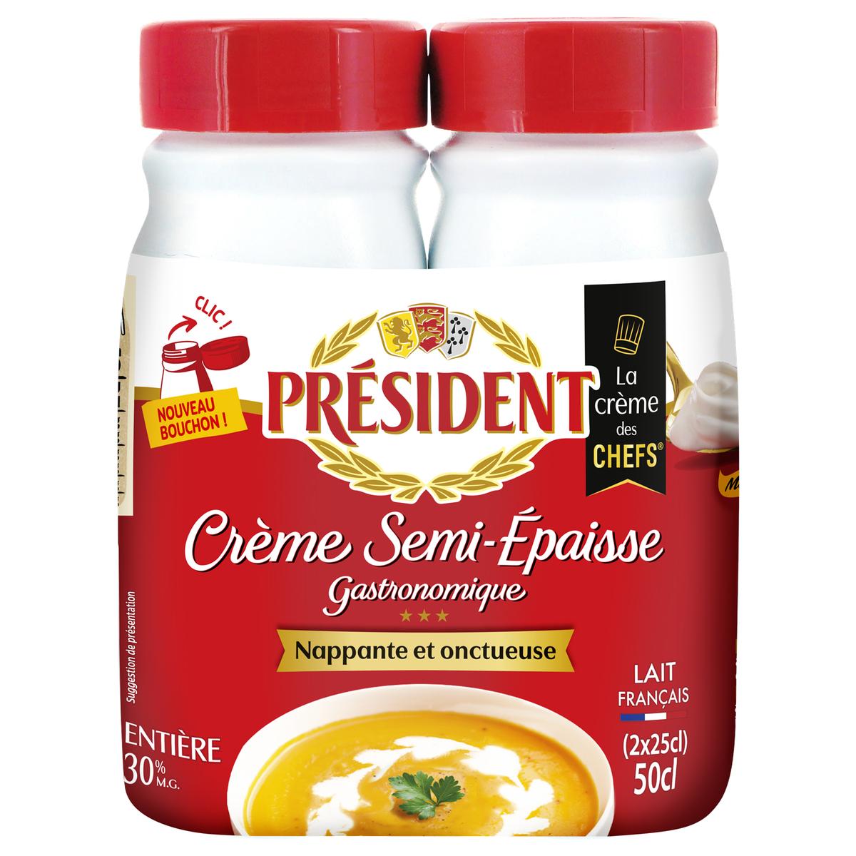 3155250367896 - Président - Crème entière semi épaisse 30%mg