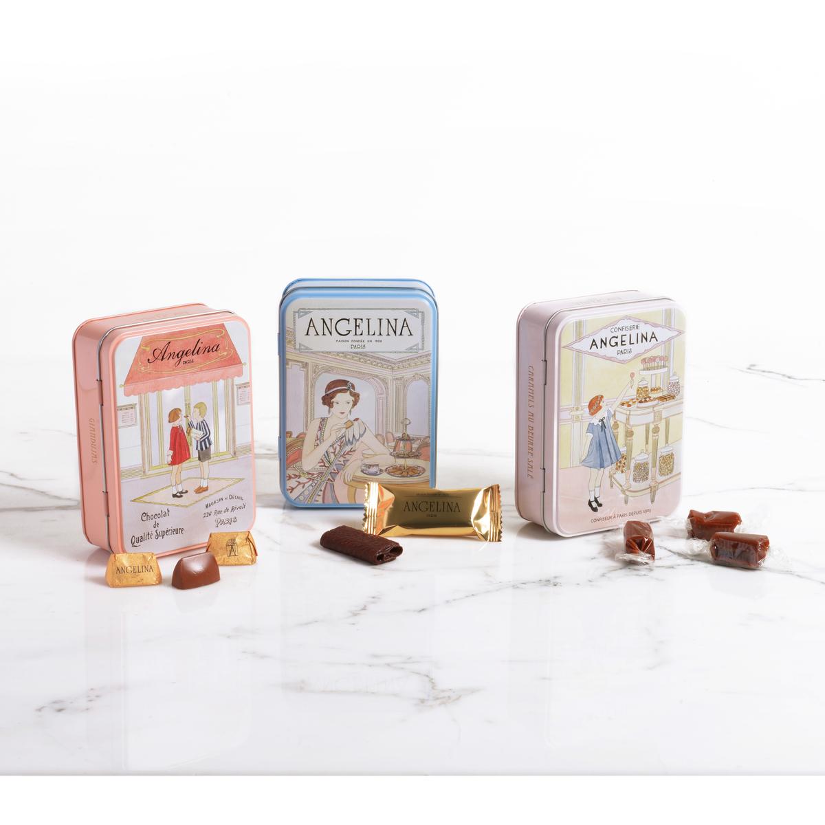 3392070010797 - Angelina Paris - Boîte Fer Crêpes Dentelles enrobées de chocolat noir