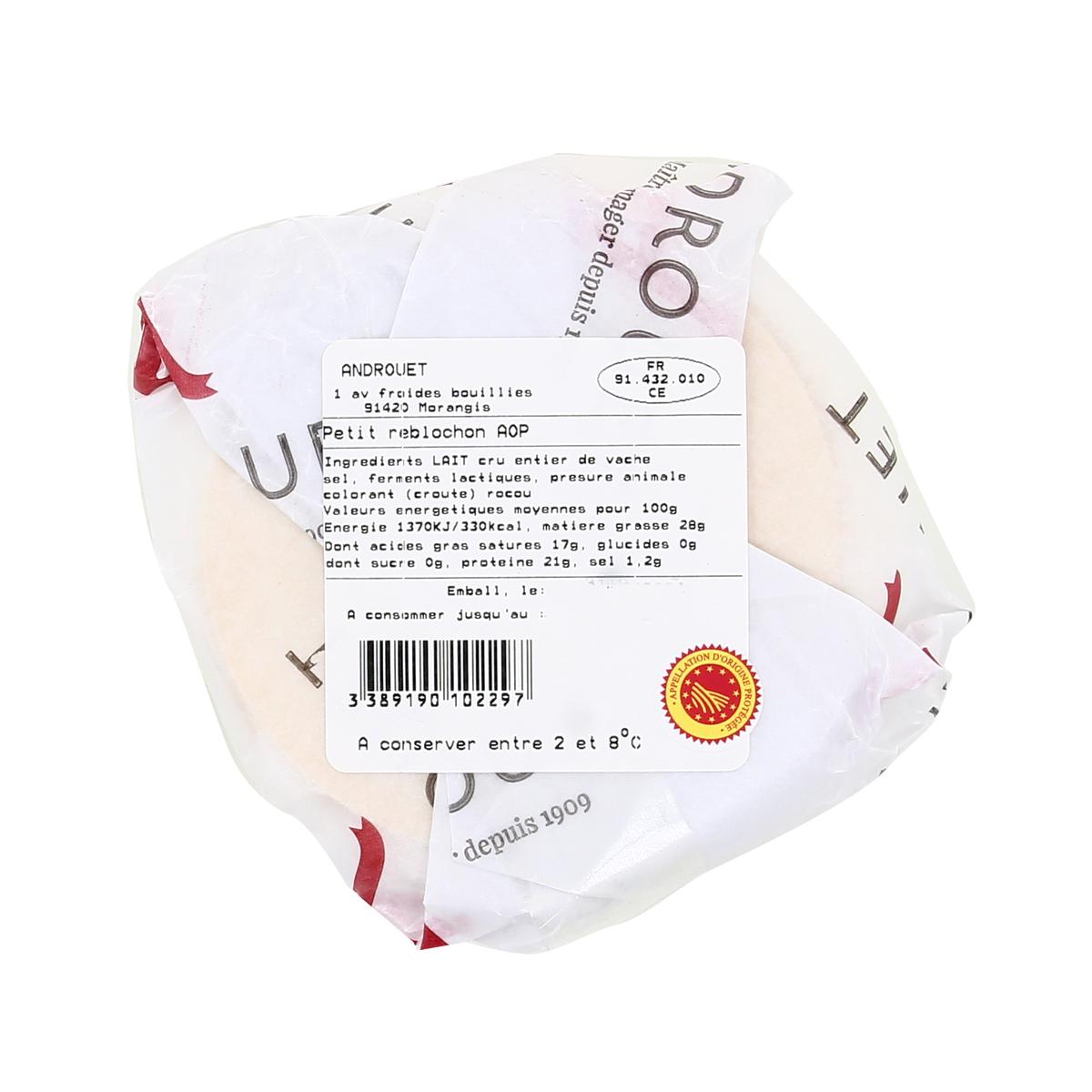 3389190102297 - Androuet, Maître Fromager - Petit Reblochon AOP - Lait de vache cru