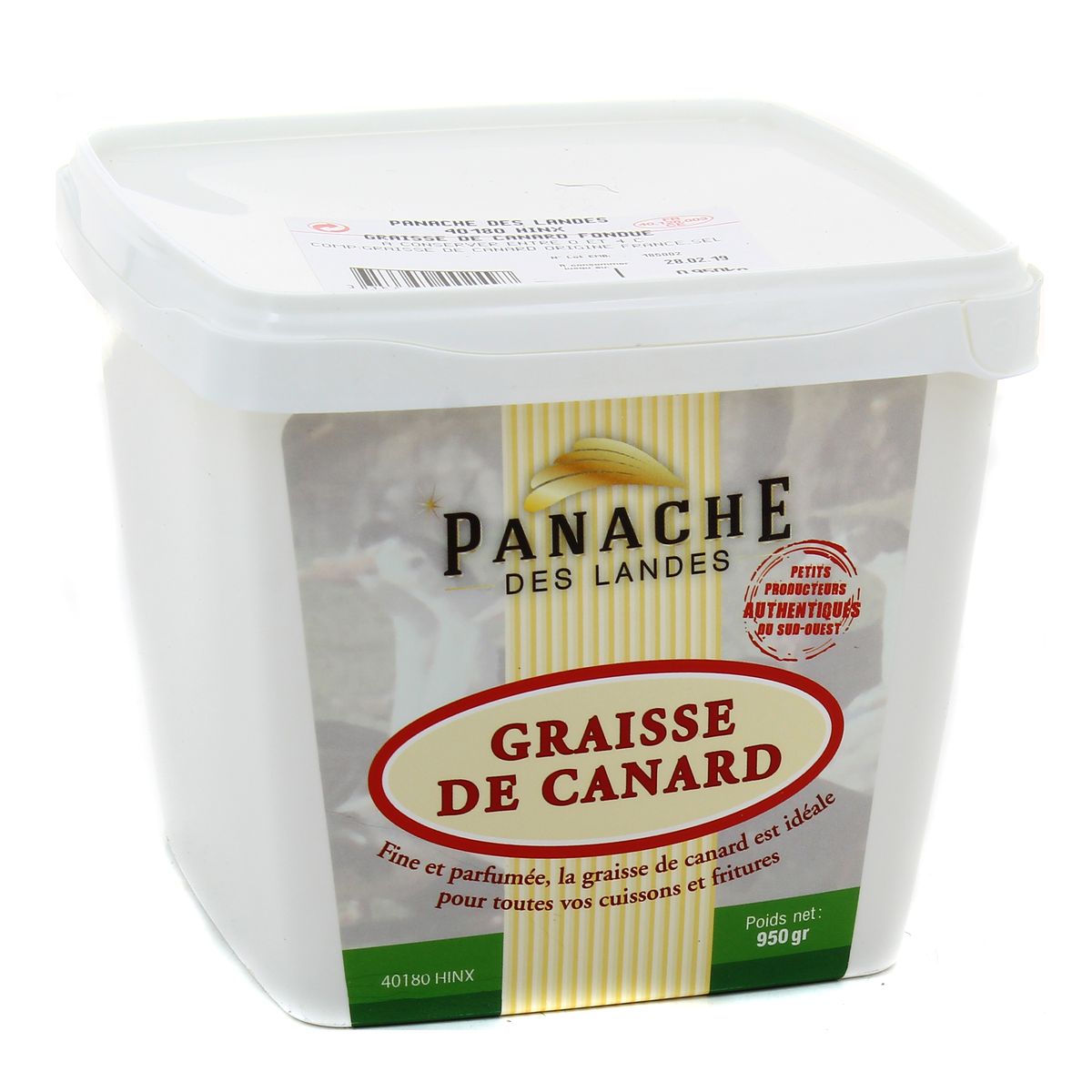 Livraison à domicile Panache Des Landes Graisse de canard fondue, 950g