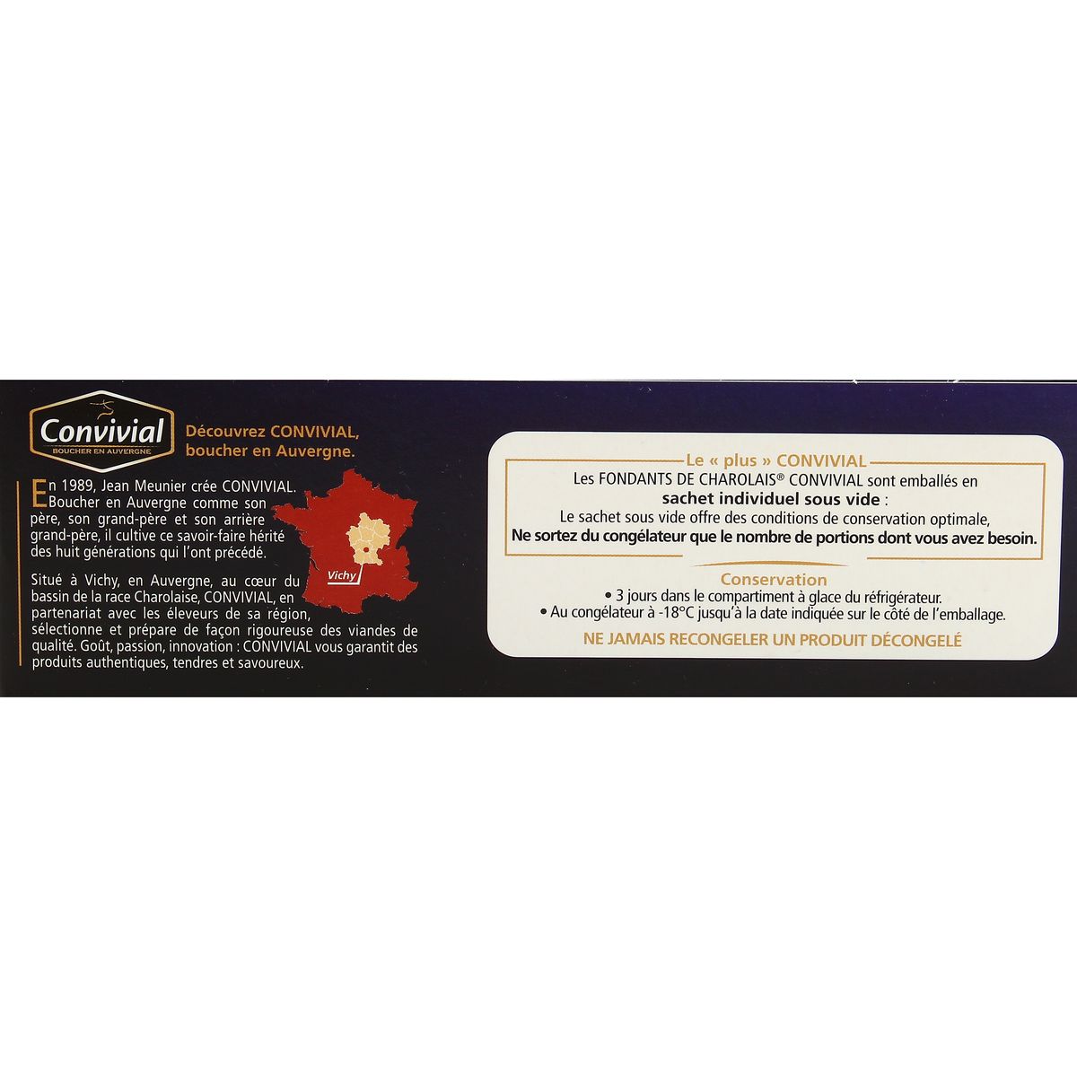 3463490012897 - Convivial - Fondants de boeuf Charolais 5%mg