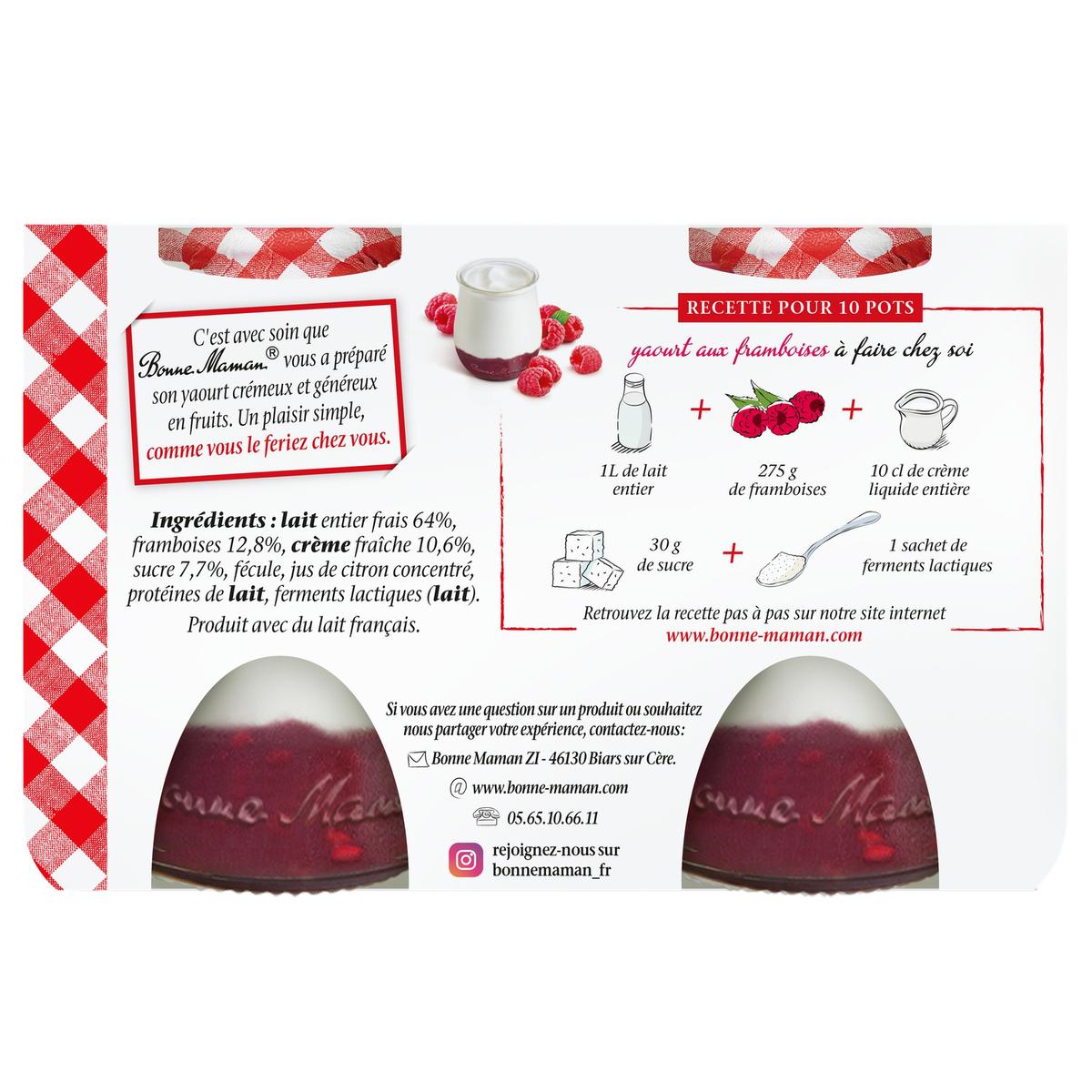3608580183297 - Bonne Maman - Crémeux sur lit de framboises