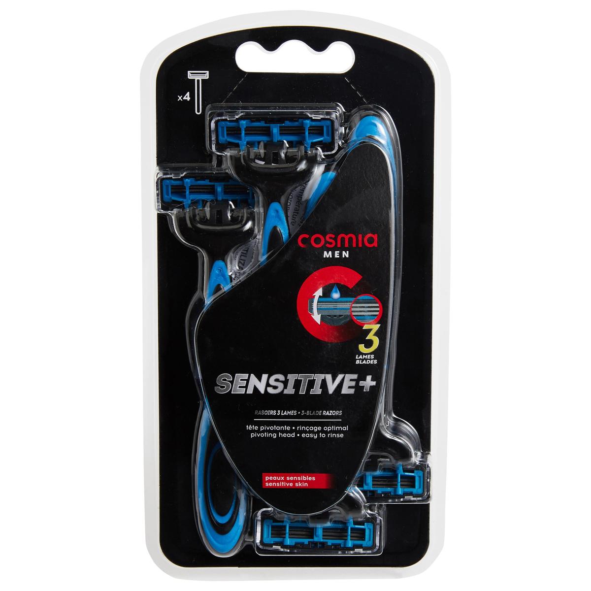 3596710543977 - COSMIA MEN - Rasoirs jetables sensitive+