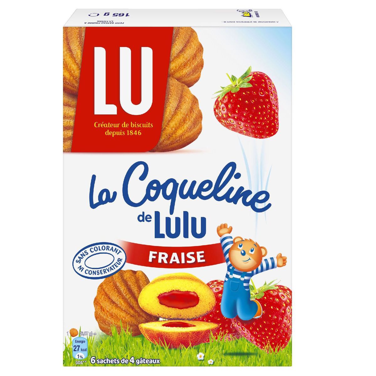 Livraison A Domicile Lu La Coqueline De Lulu Fraise 165g