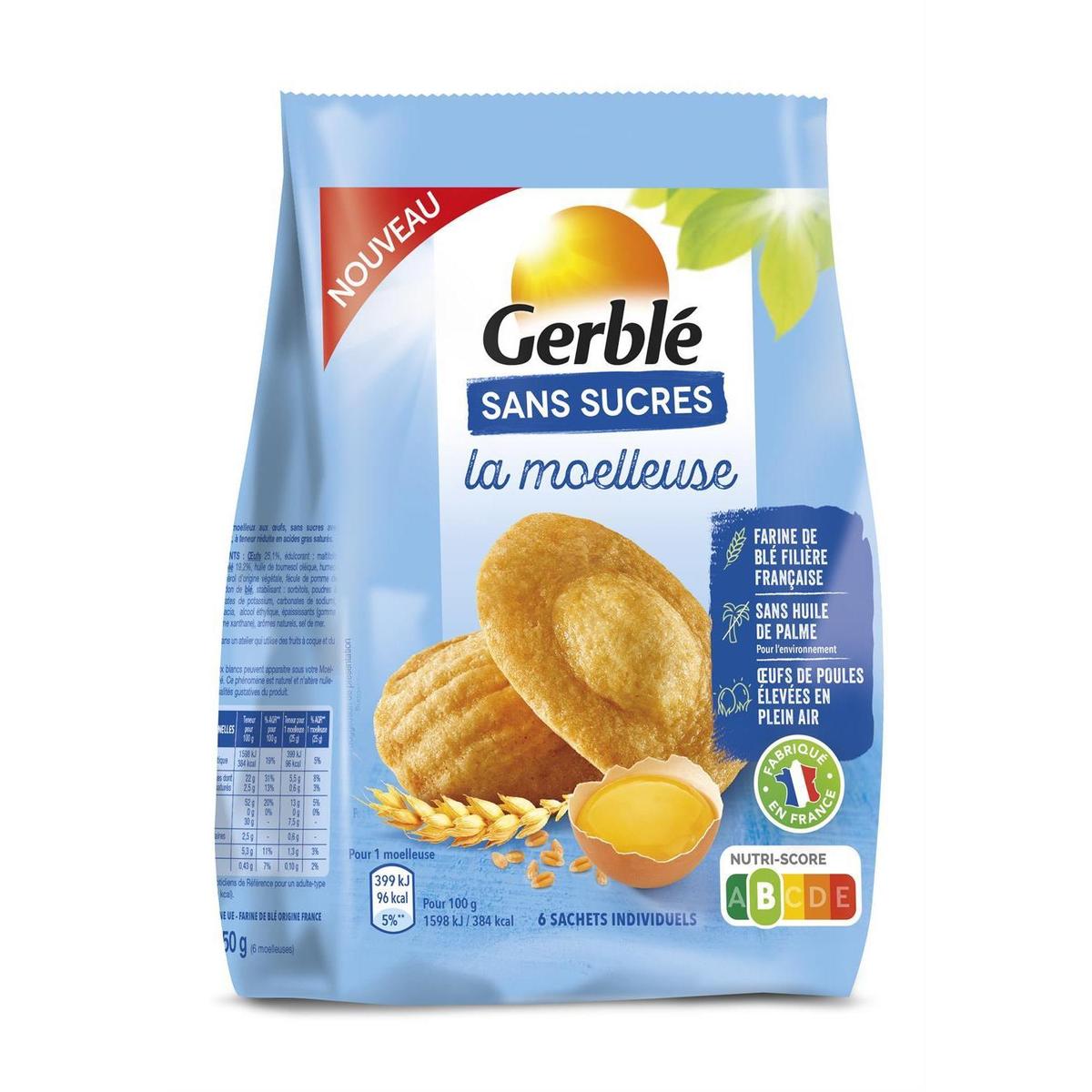 3175681297197 - Gerblé Sans Sucres - 6 Madeleines Nature Sans Sucre