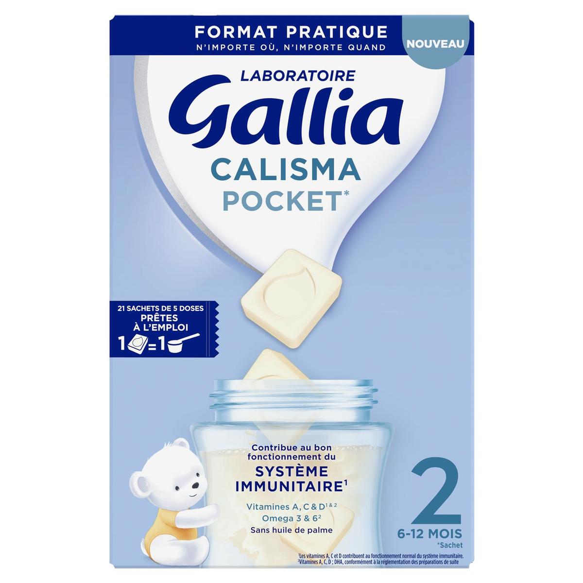 Acheter Gallia Lait Bébé en Poudre Calisma Pocket 2ème âge, 6-12 mois