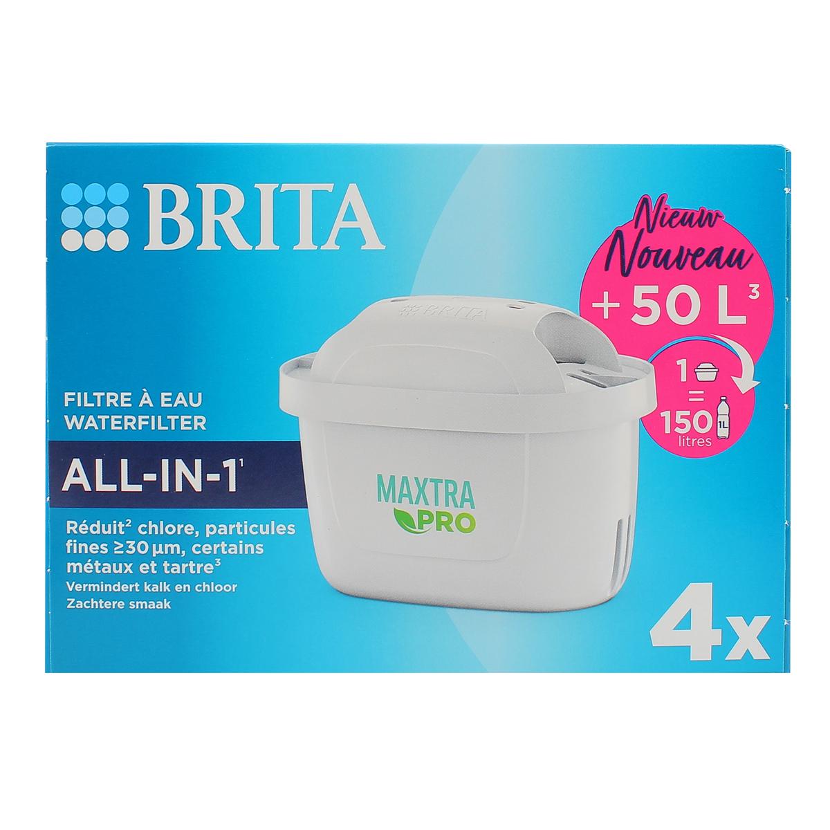 Achat BRITA 4 Cartouches Filtrantes Maxtra Pro All-in 1, 4 cartouches