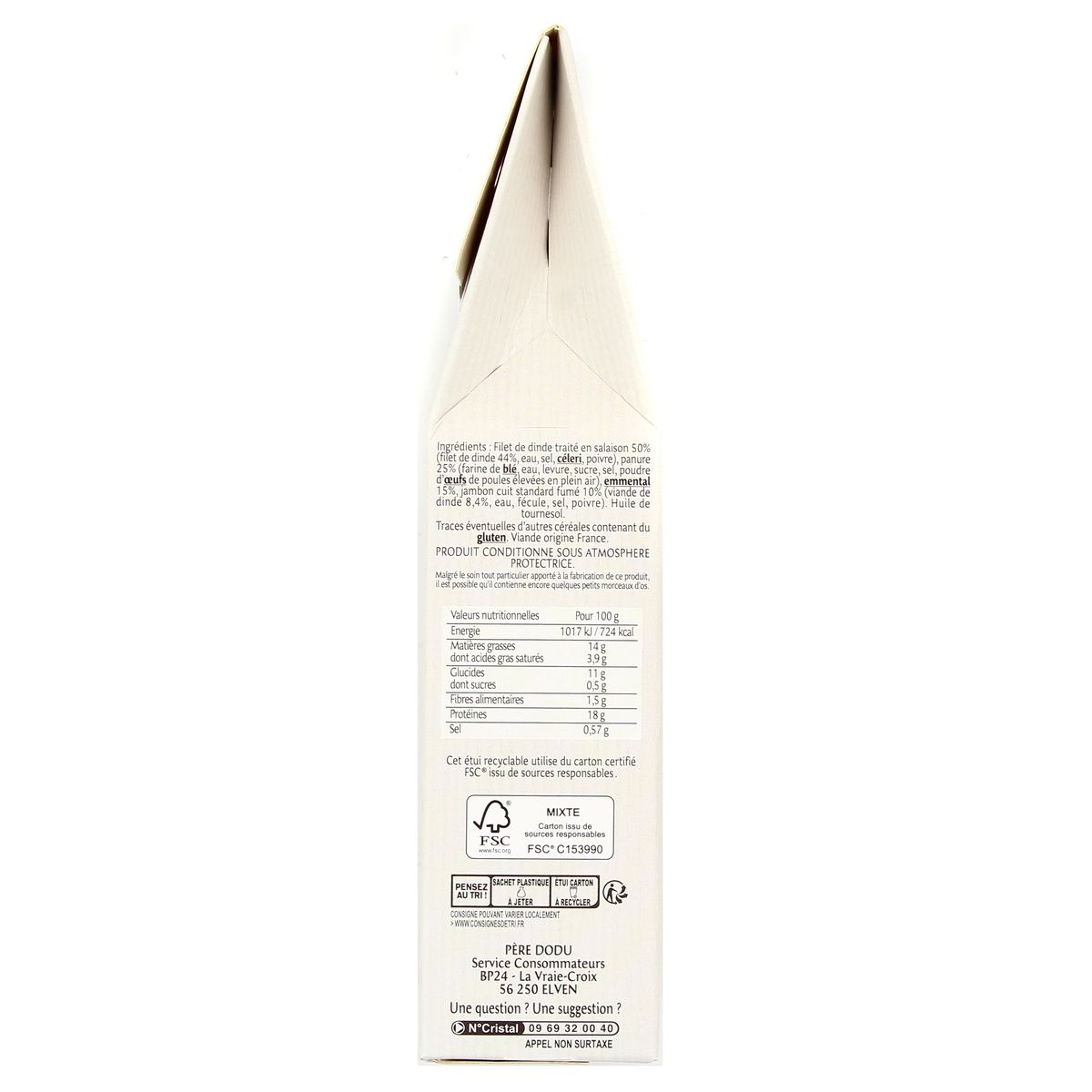 3596690773098 - Père Dodu - Cordon bleu de Dinde Qualité Supérieure 2x100g