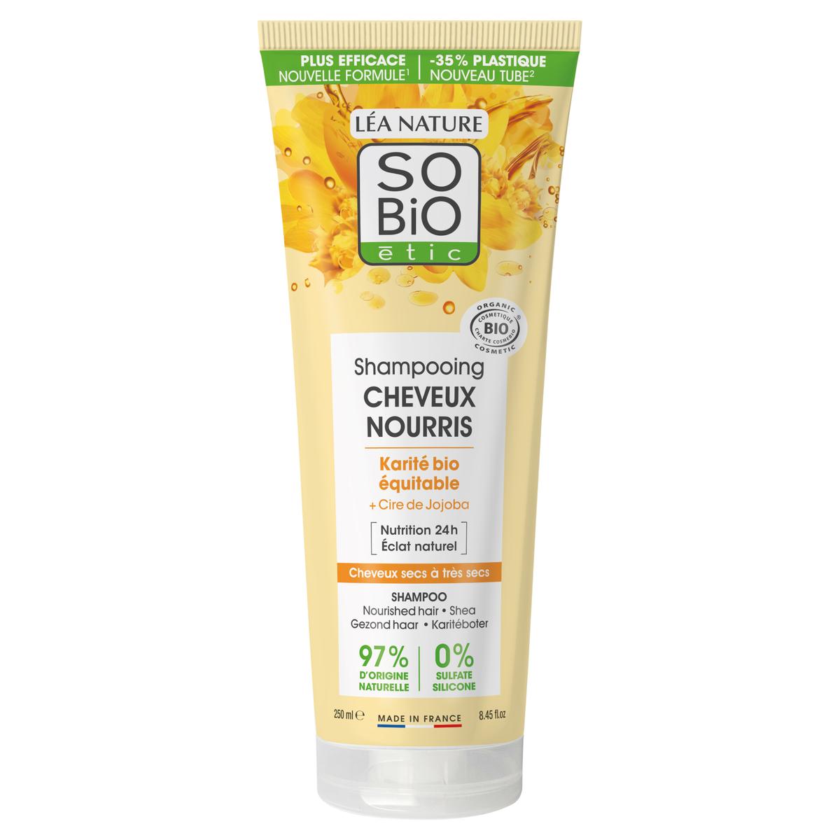 3517360014198 - SO'BIO ETIC - Shampooing cheveux nourris, Karité bio & Cire de jojoba