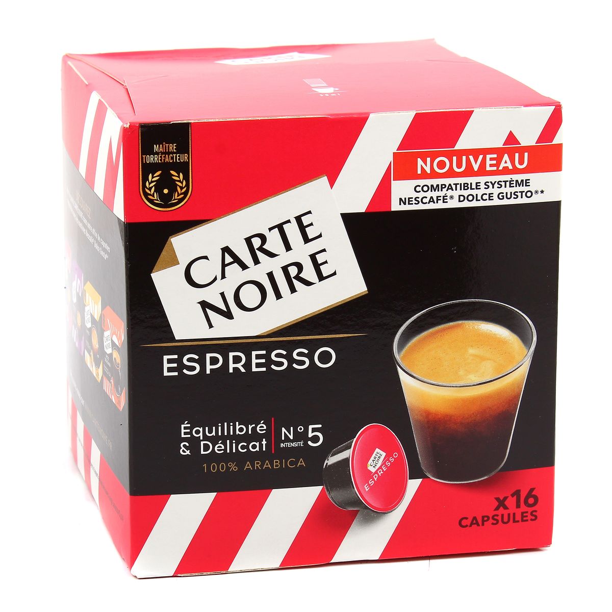 CARTE NOIRE Dosettes de café classique intensité 5 compatibles